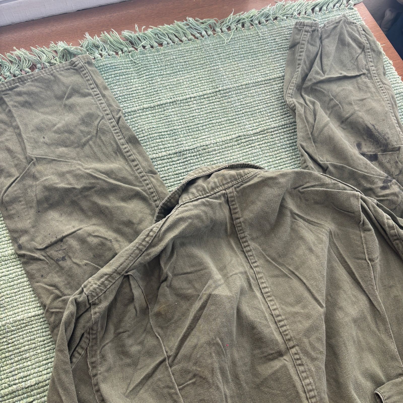 Vintage True vintage 1950s US Army green cotton coveralls Size US 42 / EU 58 - 7 Thumbnail