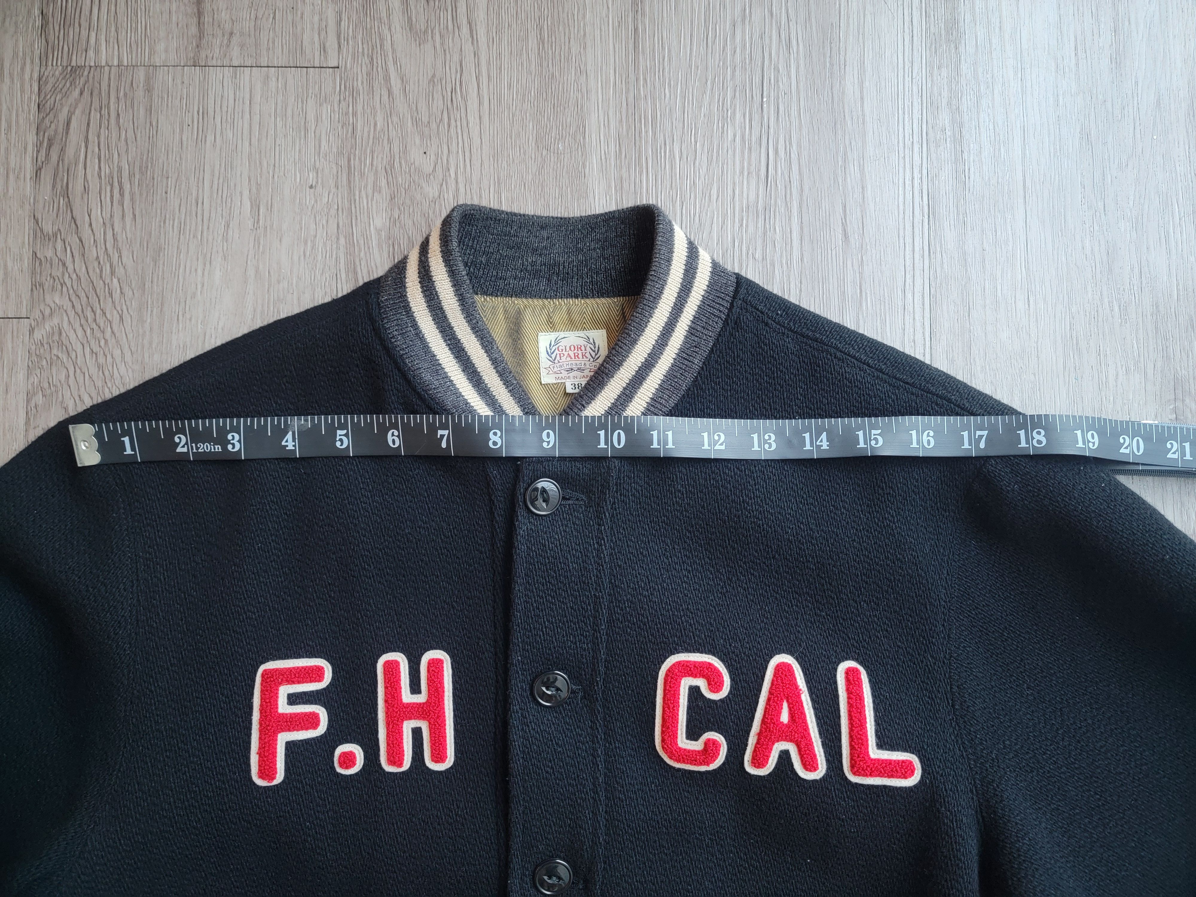 The Flat Head THE FLAT HEAD Varsity Bomber Jacket Wool Leather Size US S / EU 44-46 / 1 - 12 Thumbnail