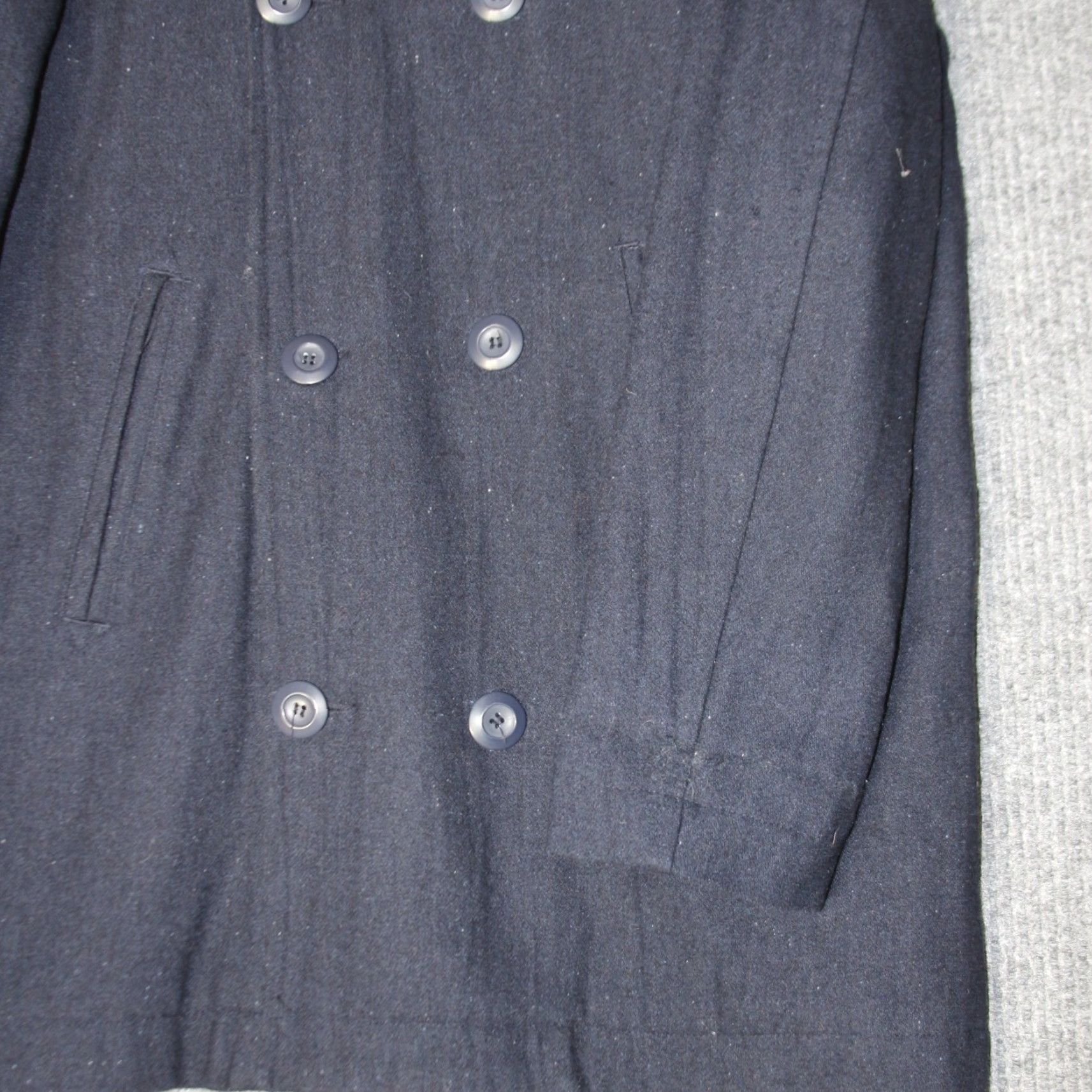 Vintage Steve & Barry's Pea Coat Mens S Navy Blue Wool Blend Double Breasted Jacket Size US S / EU 44-46 / 1 - 2 Thumbnail