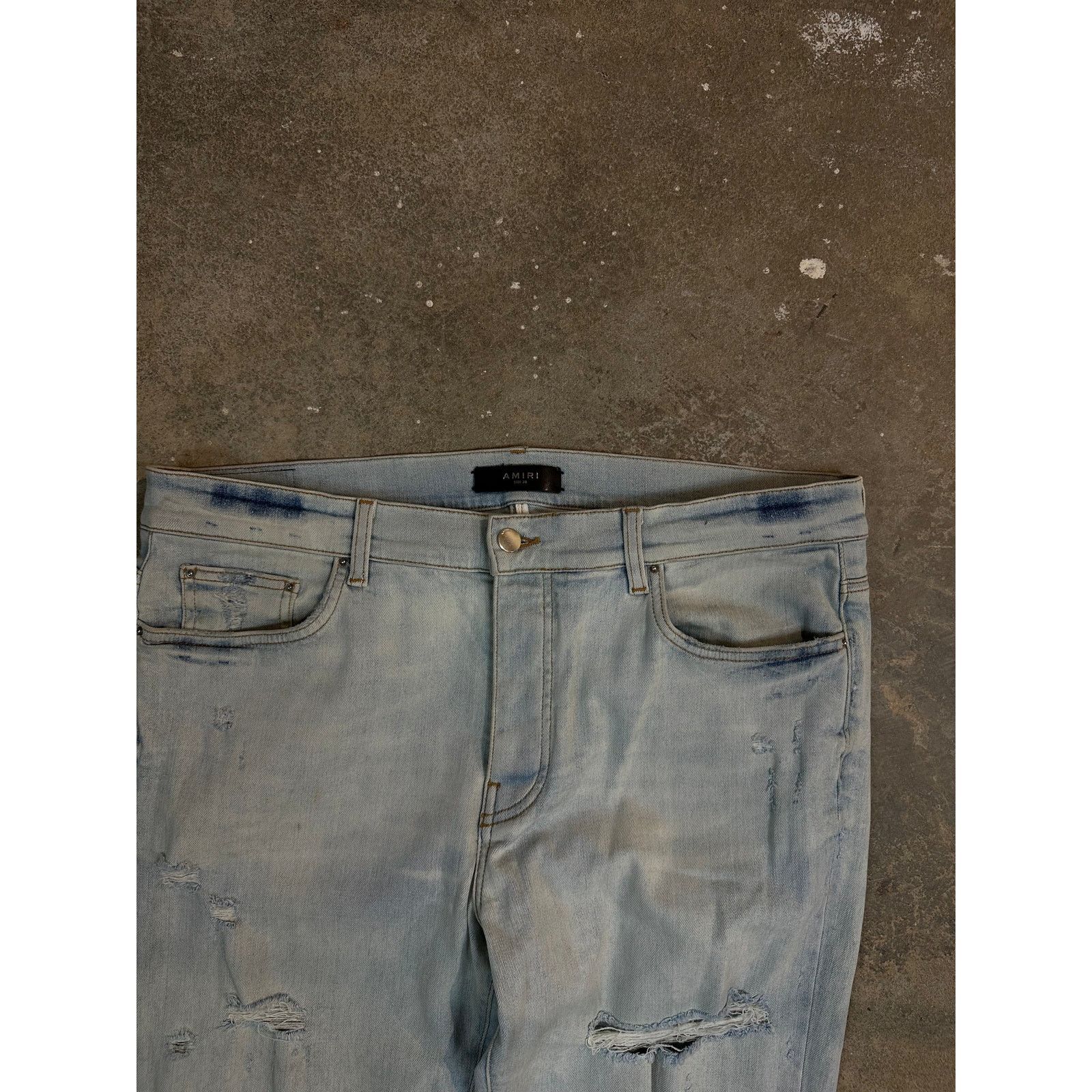 Amiri Amiri Plain Thrasher Light Wash Used 38 Size US 38 / EU 54 - 2 Thumbnail