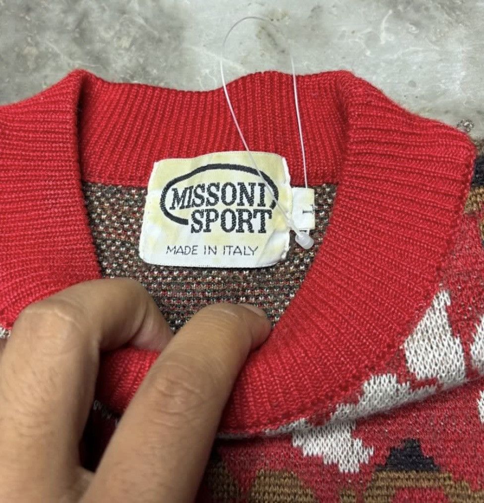 Missoni Missoni Vintage Abstract Wool Knitted Sweater Size US L / EU 52-54 / 3 - 2 Thumbnail