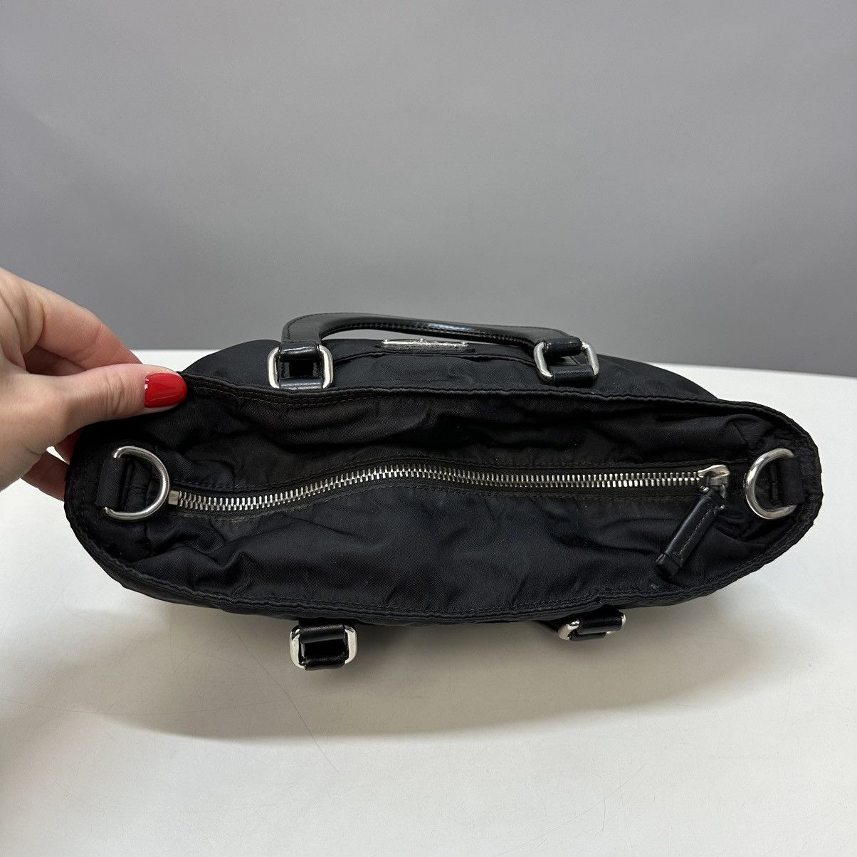 Prada PRADA Hand Bag Nylon 2way Black Auth Size ONE SIZE - 4 Thumbnail