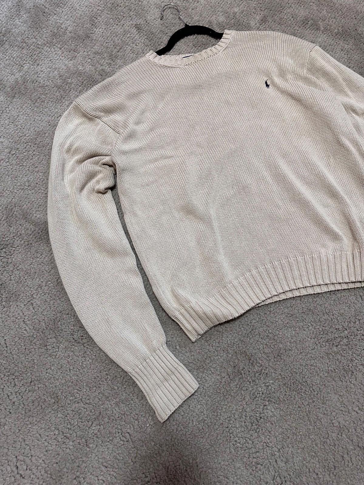 Polo Ralph Lauren Vintage 90’s Polo Ralph Lauren White Knit Sweater Size L Size US L / EU 52-54 / 3 - 2 Thumbnail