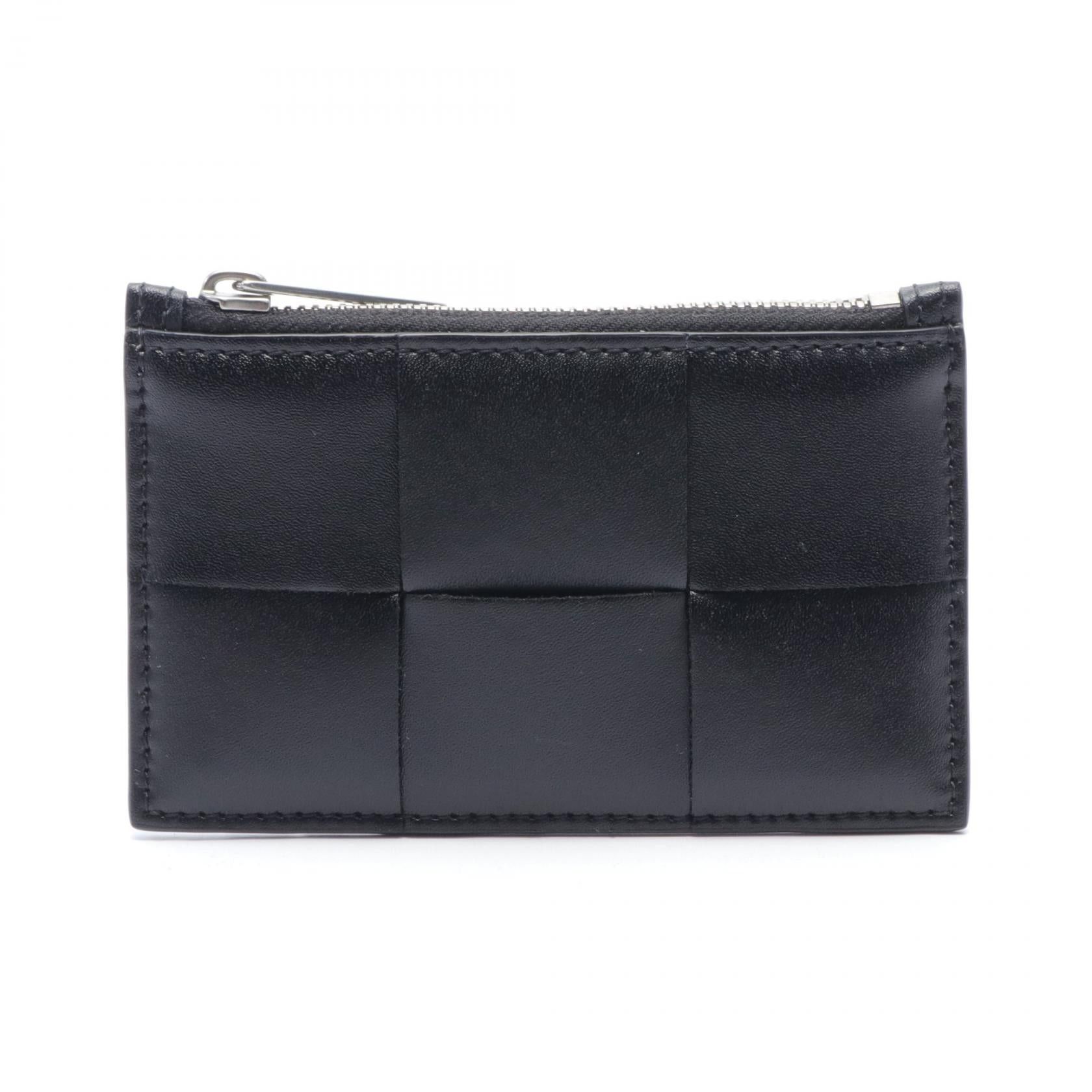 Bottega Veneta Bottega Veneta Cassette Fastener Card Case Leather Black Size ONE SIZE - 1 Thumbnail