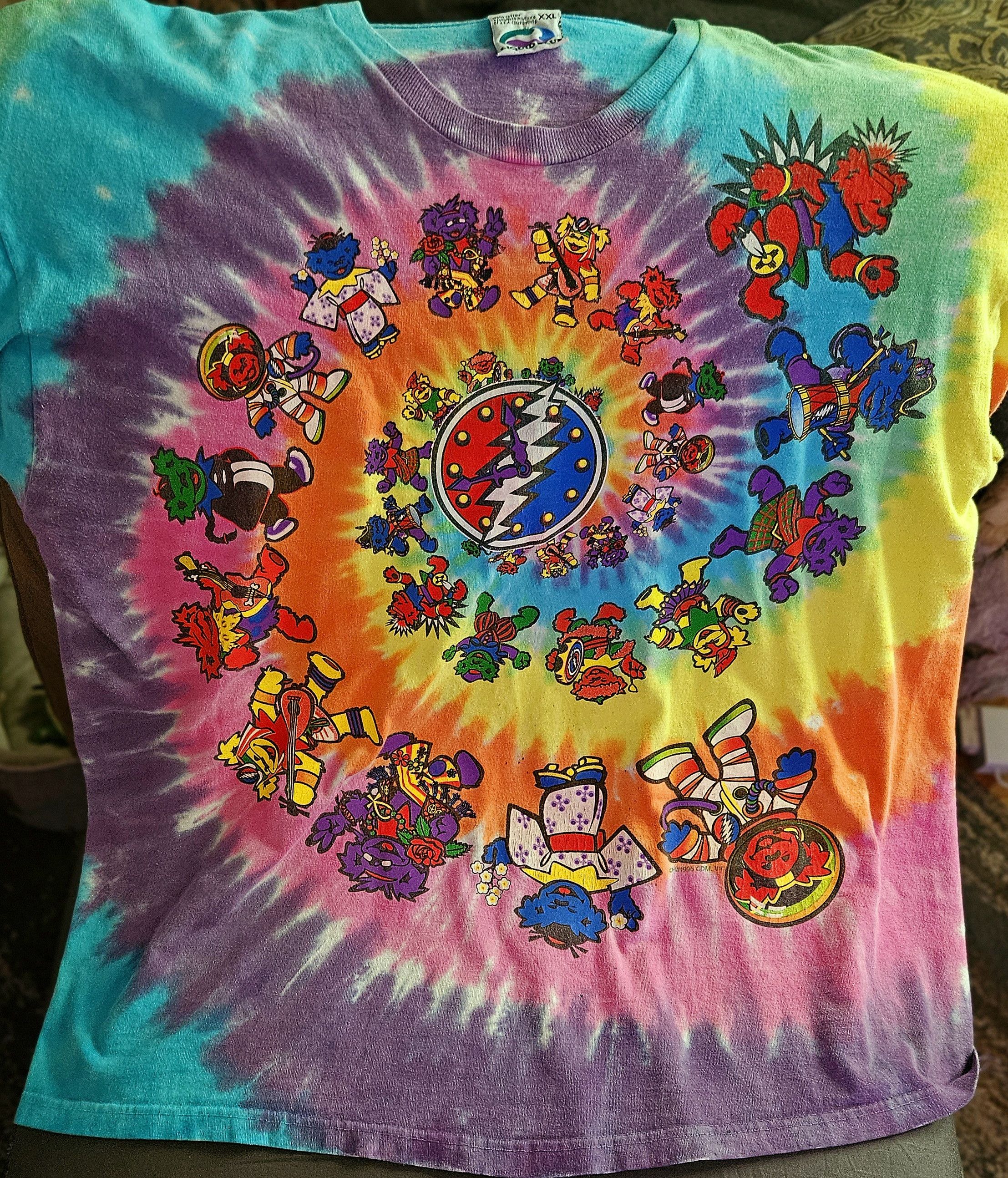 Grateful Dead × Liquid Blue × Vintage 1996 Grateful Dead "International Bears" Vintage Liquid Blue Size US XXL / EU 58 / 5 - 1 Thumbnail