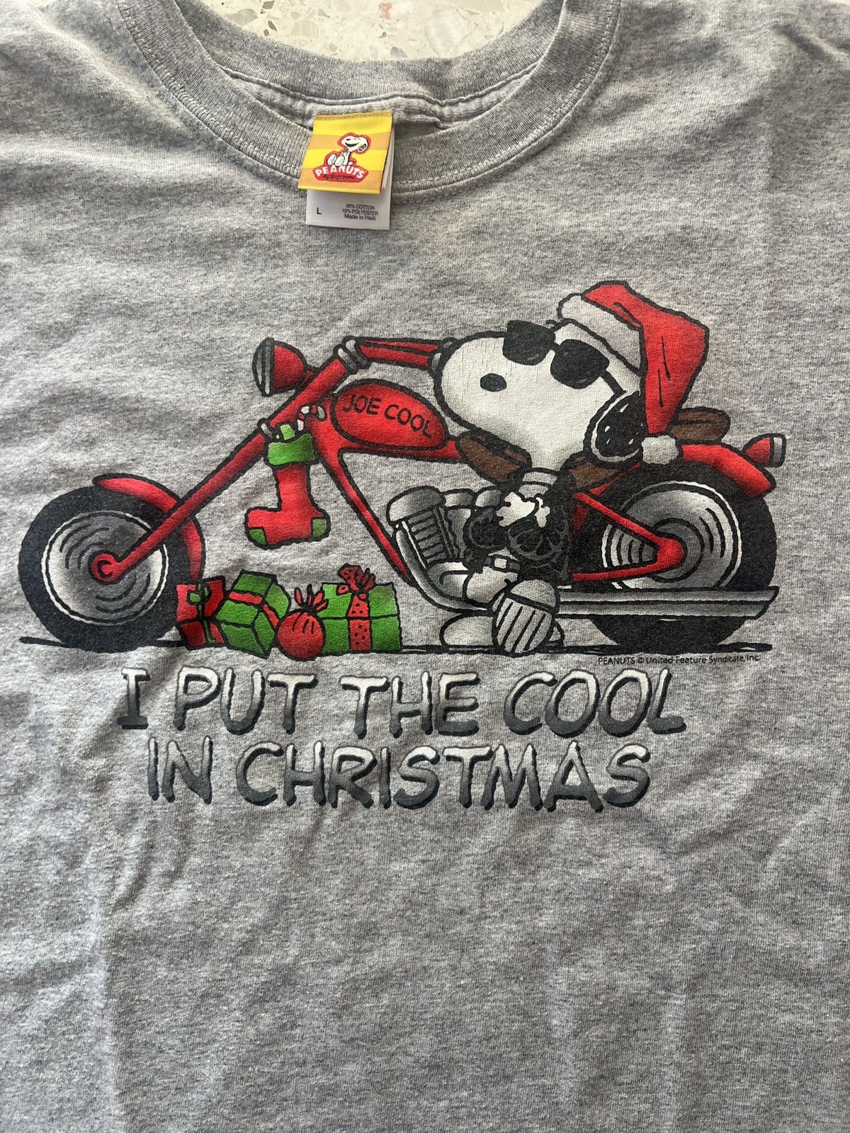 Peanuts Snoopy Joe Cool Put Cool In Christmas Peanuts biker 21X26 Size US L / EU 52-54 / 3 - 2 Thumbnail
