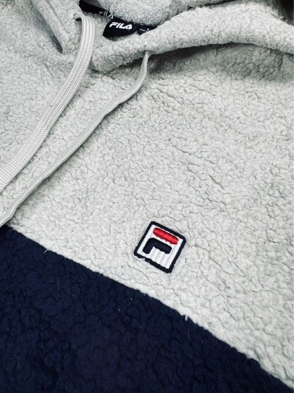 Fila Fila fleece sweatshirt jacket white navy blue logo L lamb Size US L / EU 52-54 / 3 - 4 Thumbnail