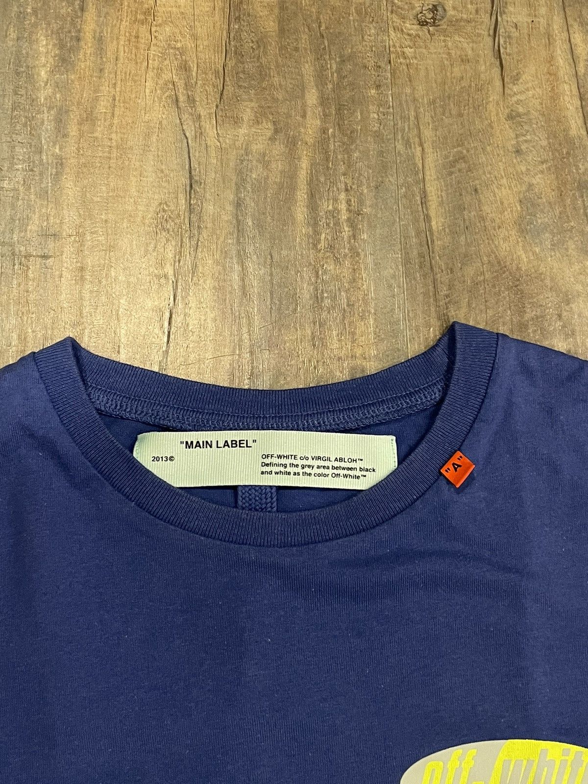 Off-White RARE Off-White Split Arrows Logo Blue Tee Yellow Grey Size US S / EU 44-46 / 1 - 6 Thumbnail