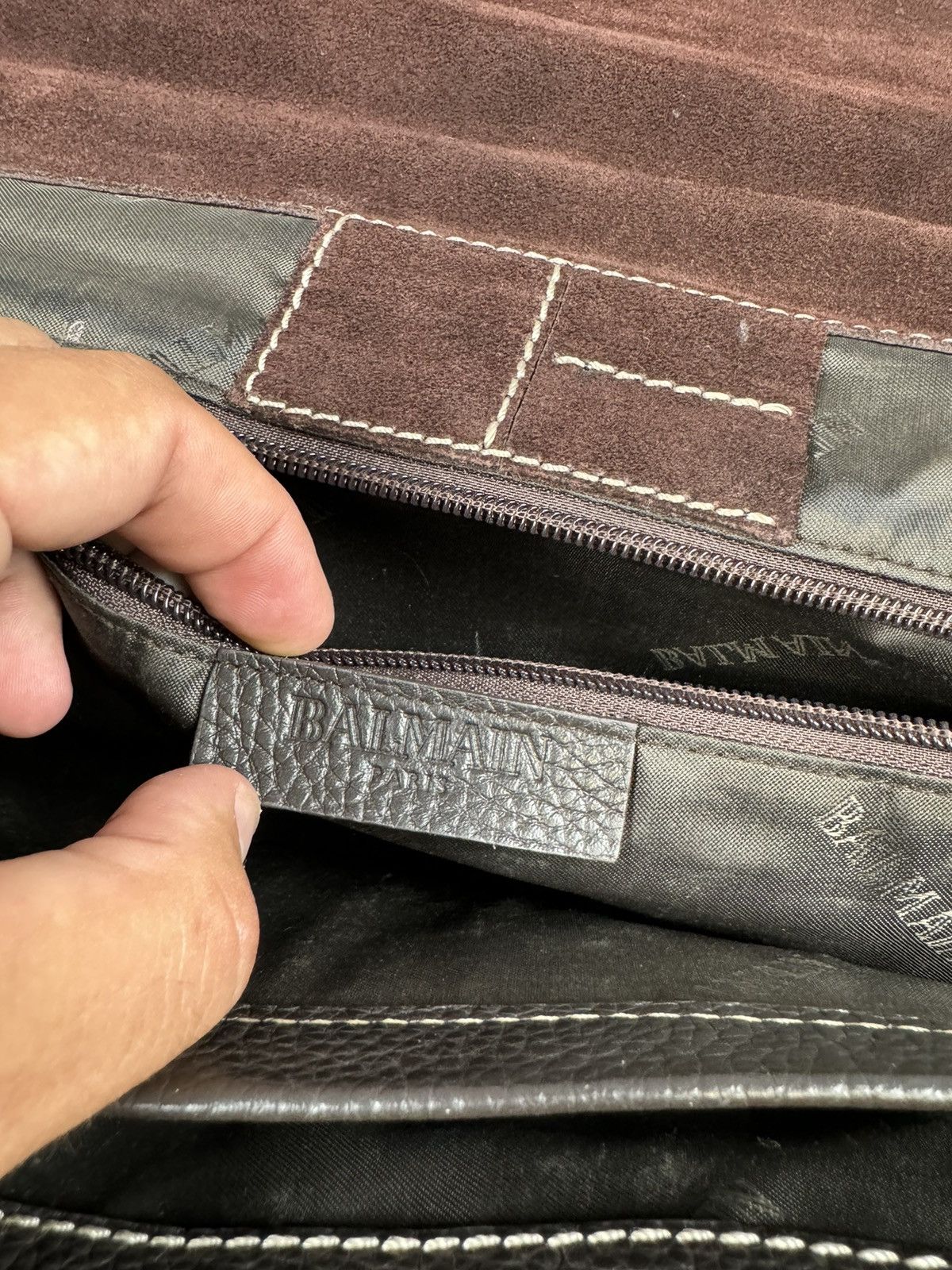 Balmain × Pierre Balmain × Vintage Pierre Balmain Paris Leather Business Bag Vintage Oldmoney Size ONE SIZE - 8 Thumbnail