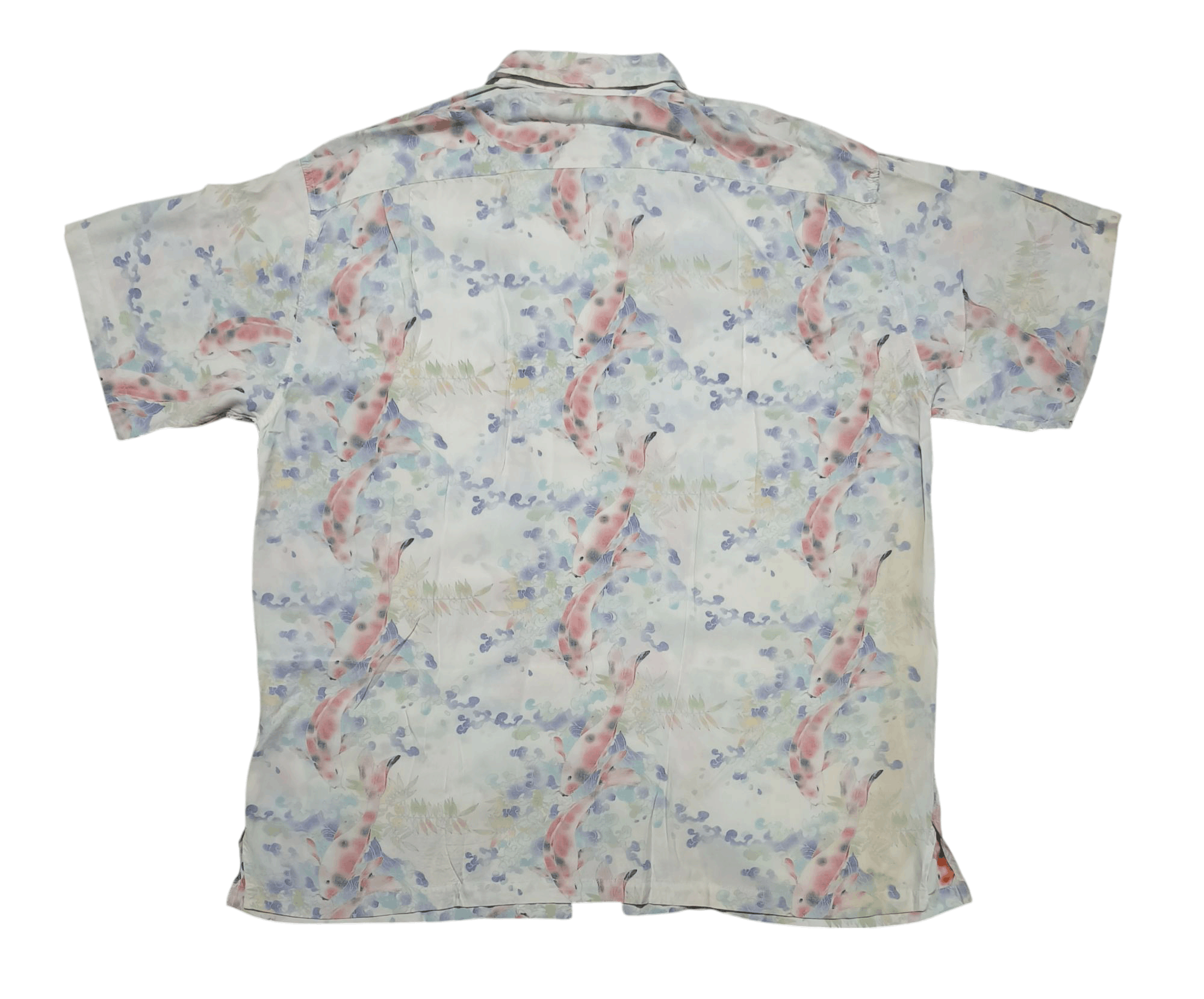 Japanese Brand Vintage Rocket Saddles co. KOI FISH Nishikigoi Aloha Shirt Size US L / EU 52-54 / 3 - 8 Thumbnail