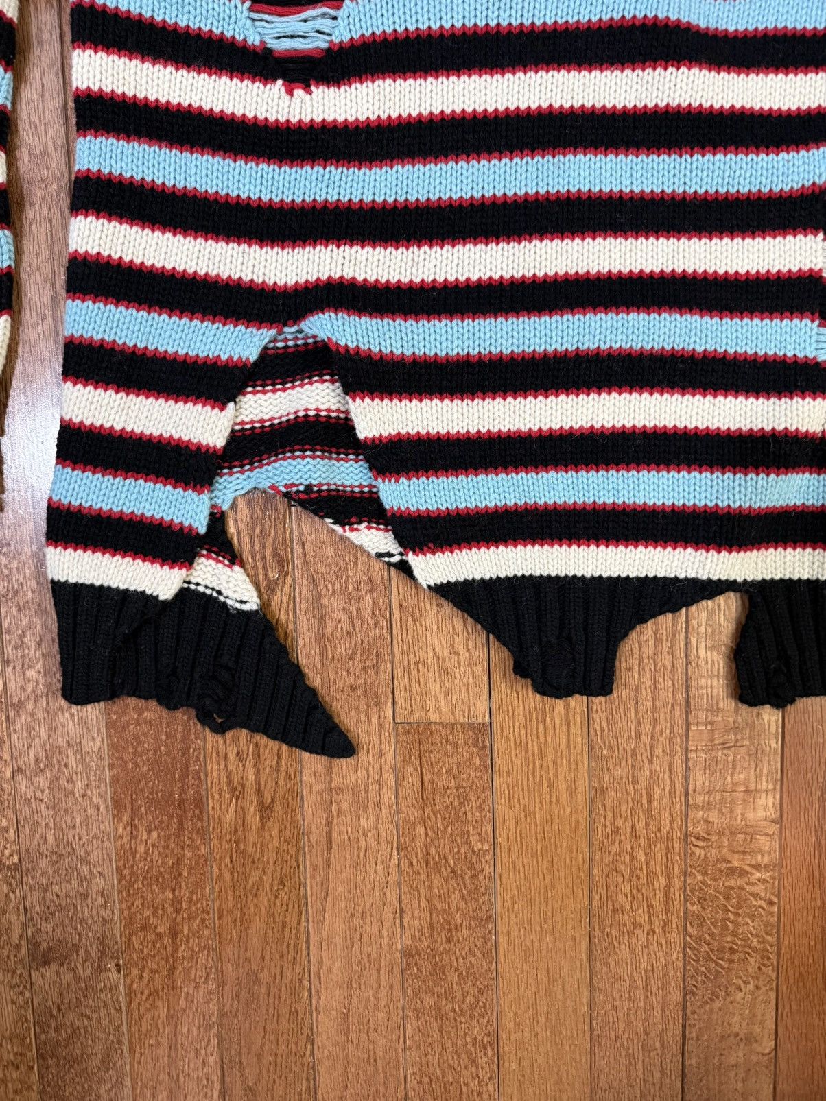 Charles Jeffrey LOVERBOY Charles Jeffrey LoverBoy Distressed Striped Sweater Size US M / EU 48-50 / 2 - 6 Thumbnail