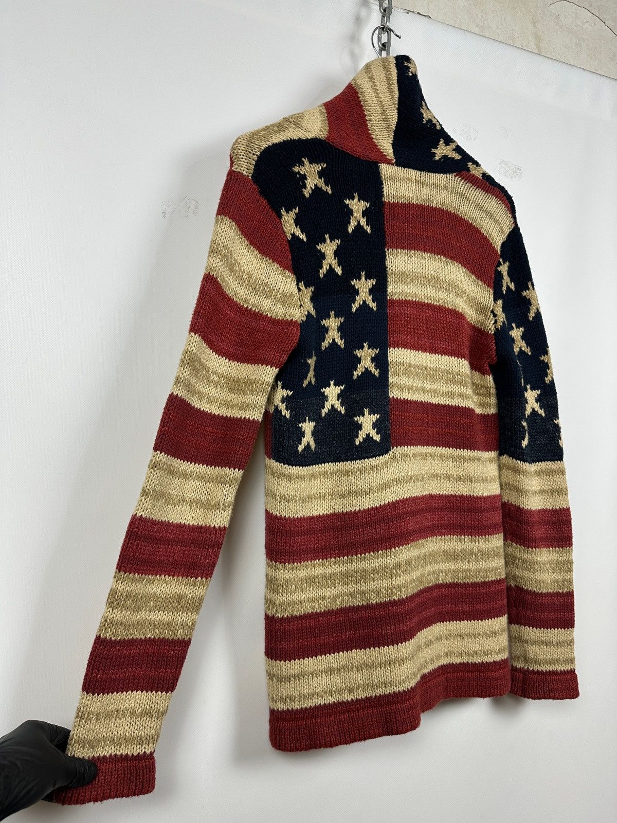 Denim & Supply Ralph Lauren Ralph Lauren Denim Supply USA Flag Knit Shawl Cardigan Size US M / EU 48-50 / 2 - 21 Thumbnail