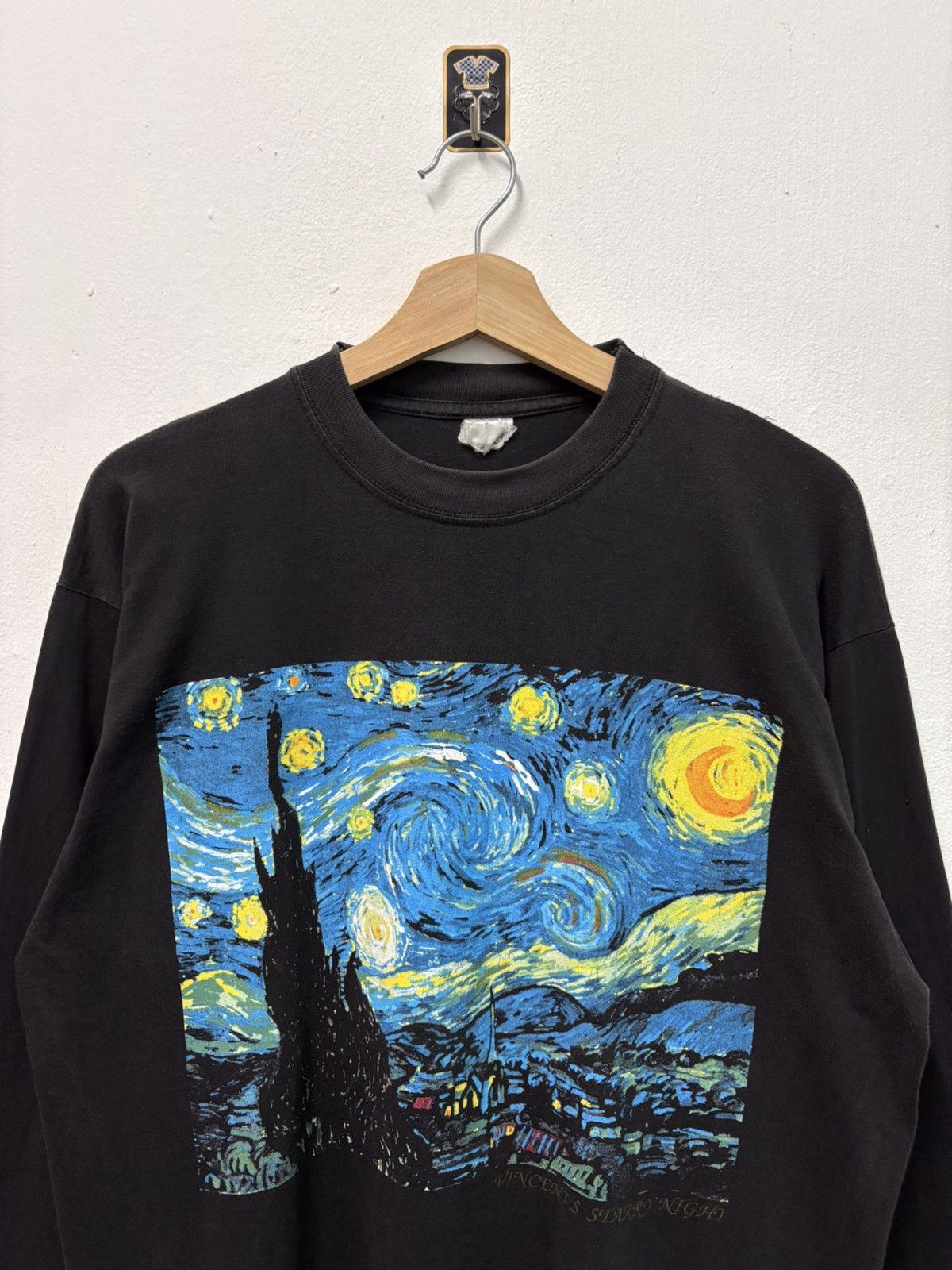 Vintage Rare ! Vintage 90's Van Gogh - The Starry Night L/S T-Shirt Size US M / EU 48-50 / 2 - 3 Thumbnail