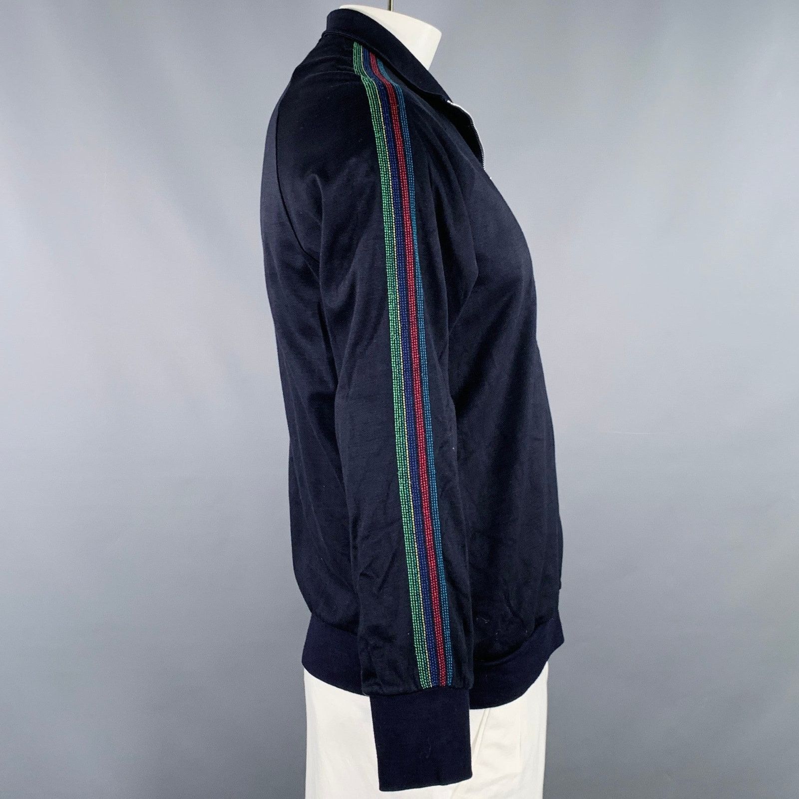 Paul Smith Size L Black Multi Color Cotton Blend Zip Up Sweatshirt Size US L / EU 52-54 / 3 - 2 Thumbnail