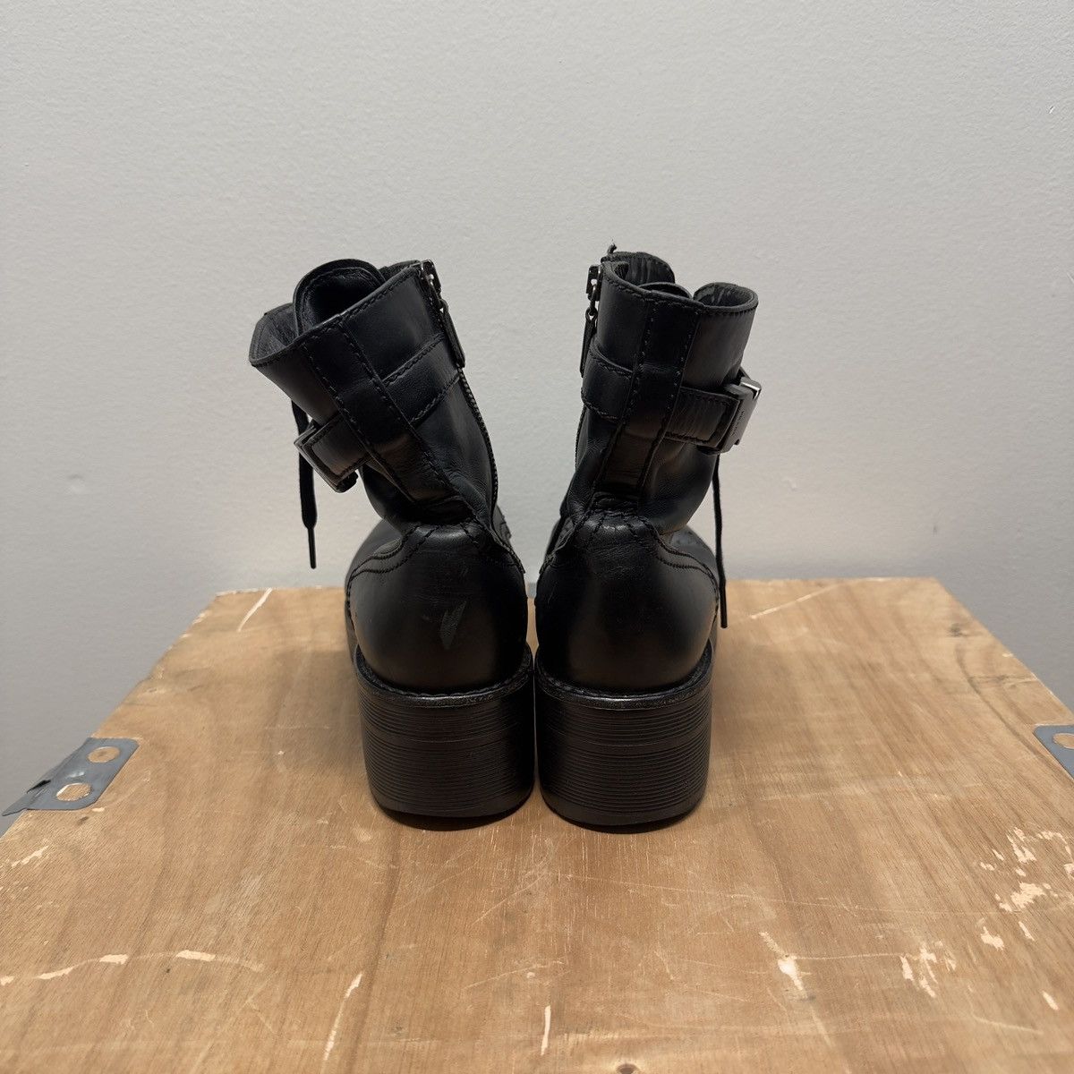 Prada Prada Sport Leather Buckle Combat Boots Distressed Size US 8 / EU 41 - 6 Thumbnail