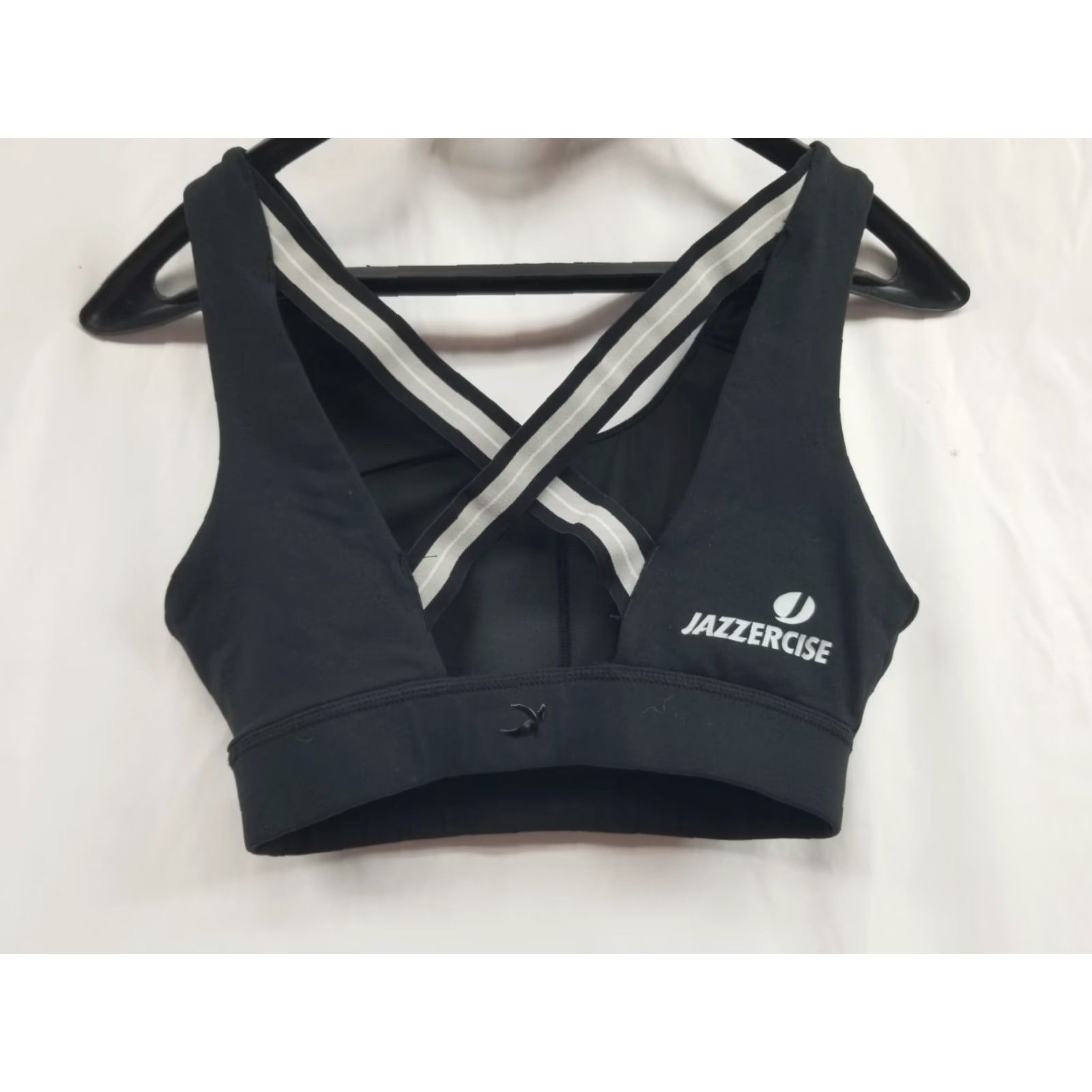 Vintage Glyder Women's Black Incline Sports Bra XS Jazzercise Size XS Wireless Nylon Blend Activewear Size ONE SIZE - 2 Thumbnail