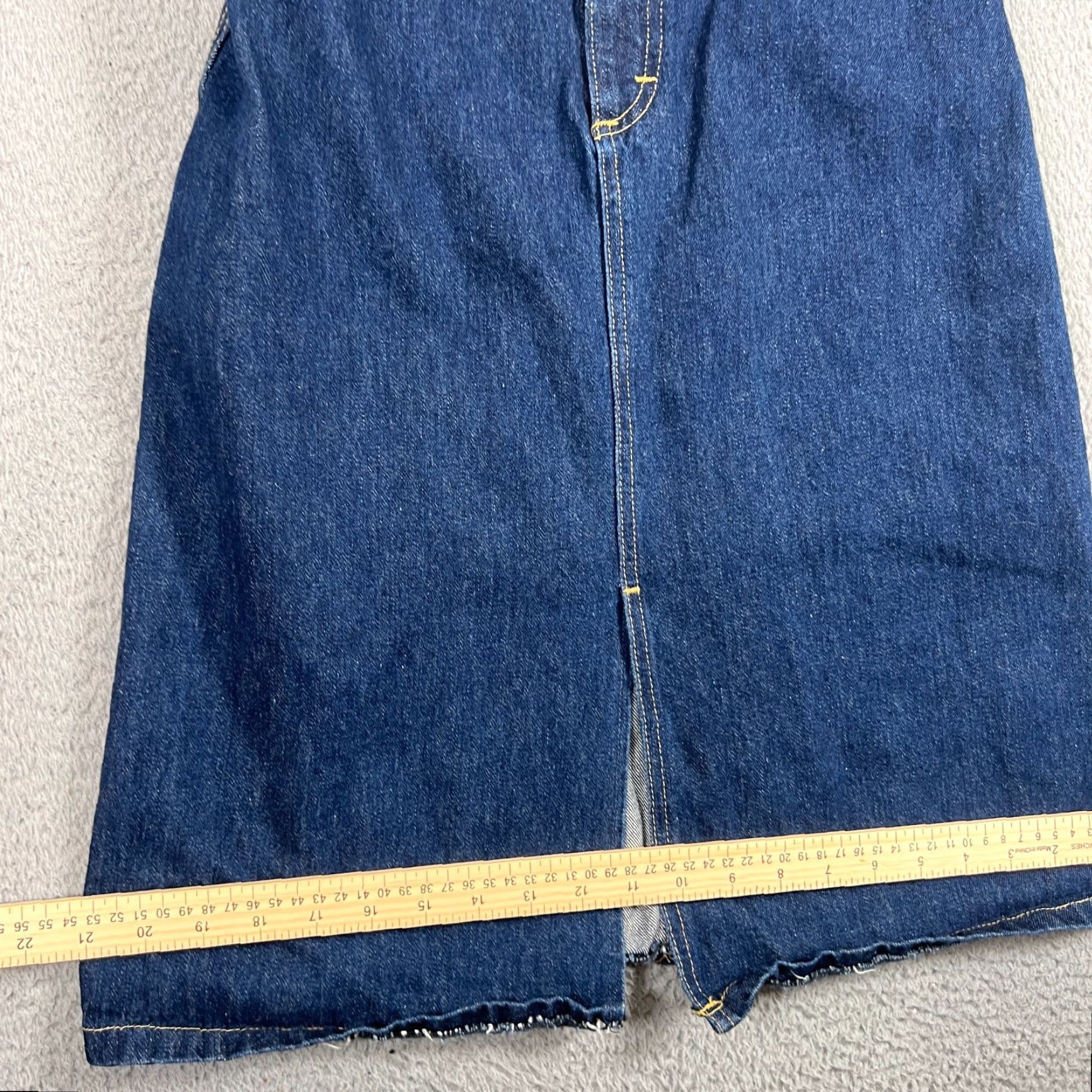 Lee Vintage Lee Women's Denim Skirt A-Line Long Size 5 Blue 26" Casual Skirt Size 27" / US 4 / IT 40 - 2 Thumbnail