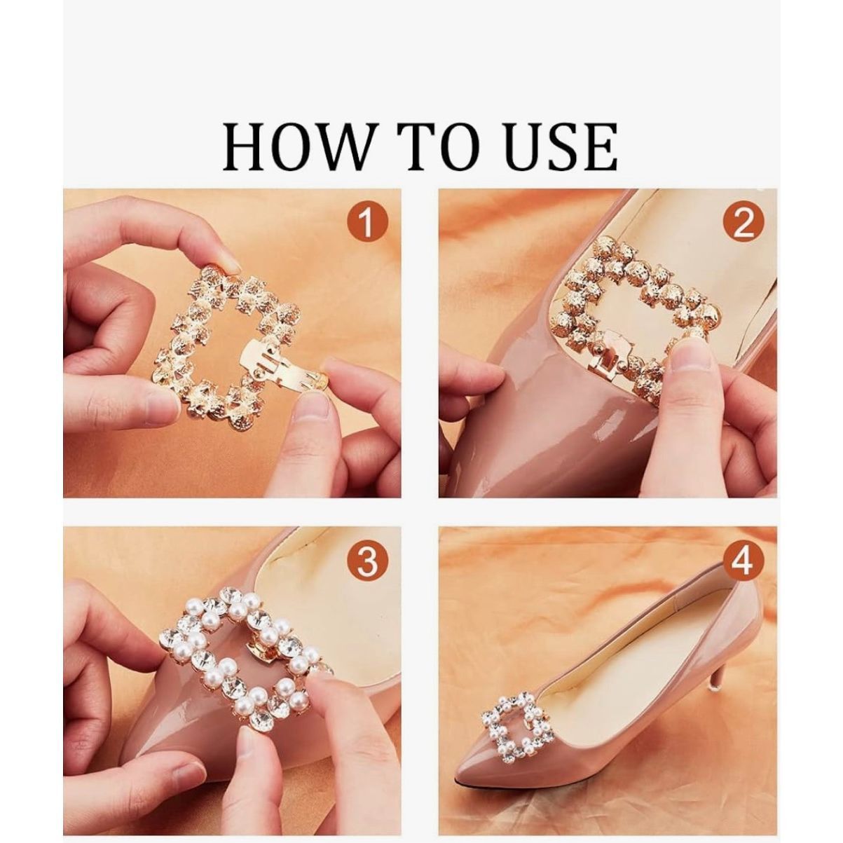 Other Rhinestone Wedding Prom Formal Crystal Shoe Buckles Metal Cl Size ONE SIZE - 3 Thumbnail