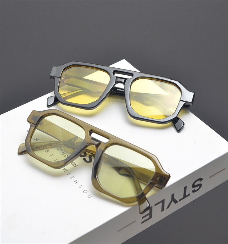 VIBE Hip-hop Street ins style custom avant-garde sunglasses Size ONE SIZE - 5 Thumbnail
