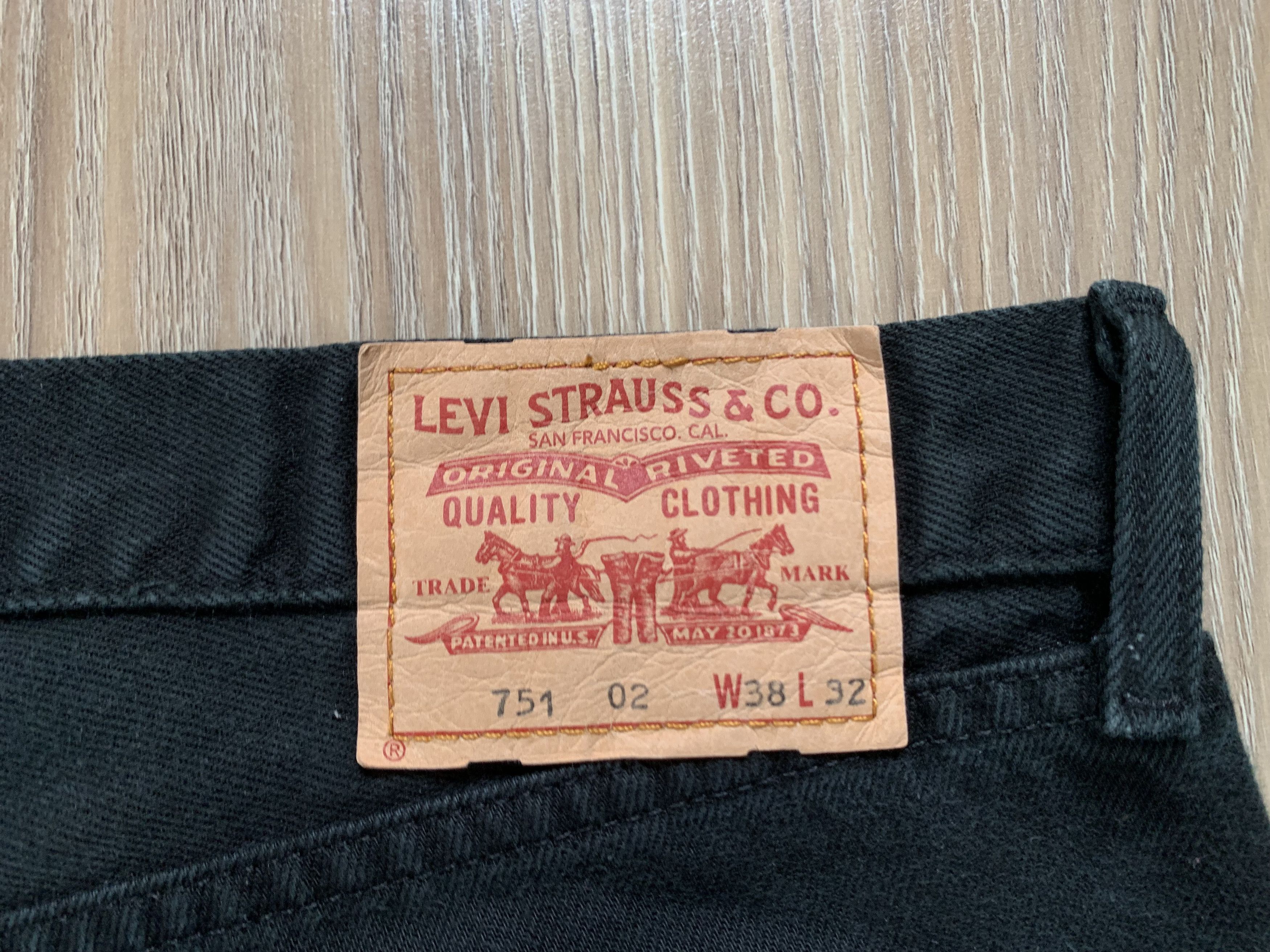 Levi's × Levi's Vintage Clothing × Vintage Levi's 751 02 Black Mens Denim Jeans Size US 38 / EU 54 - 8 Thumbnail