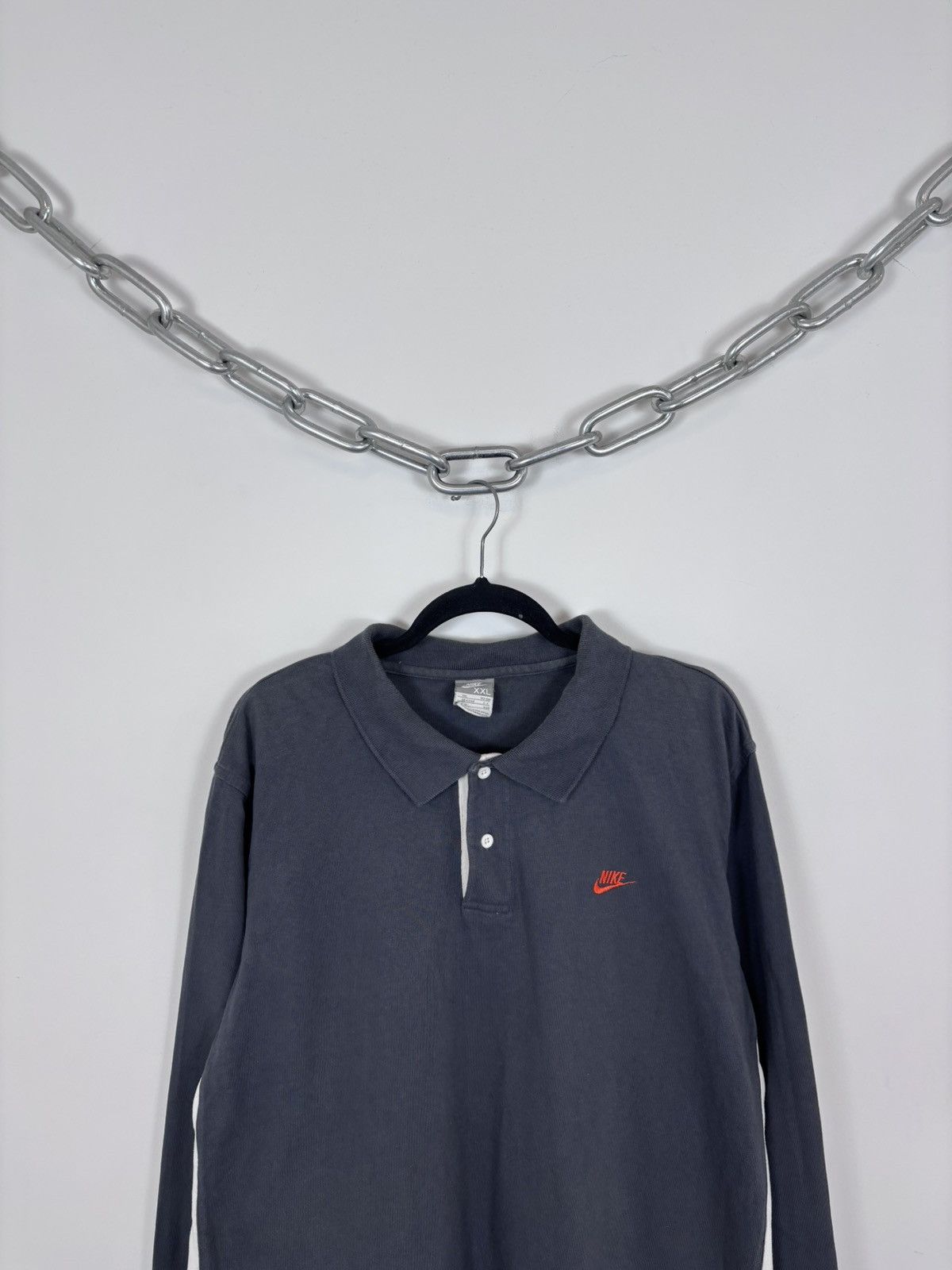Nike Vintage Nike Y2K Seoul Embroidered Big Logo Rugby Polo Shirt Size US XXL / EU 58 / 5 - 3 Thumbnail