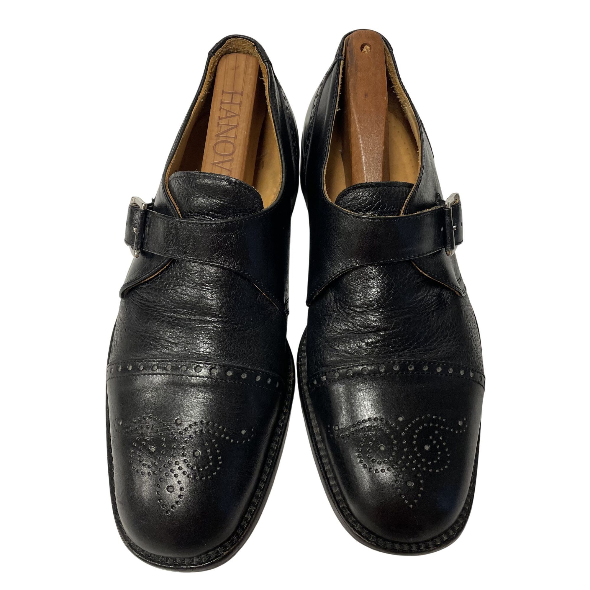 Other Vtg Mario Calugi ITALY Black Leather MONK STRAP DRESS Shoes Size US 8.5 / EU 41-42 - 3 Thumbnail