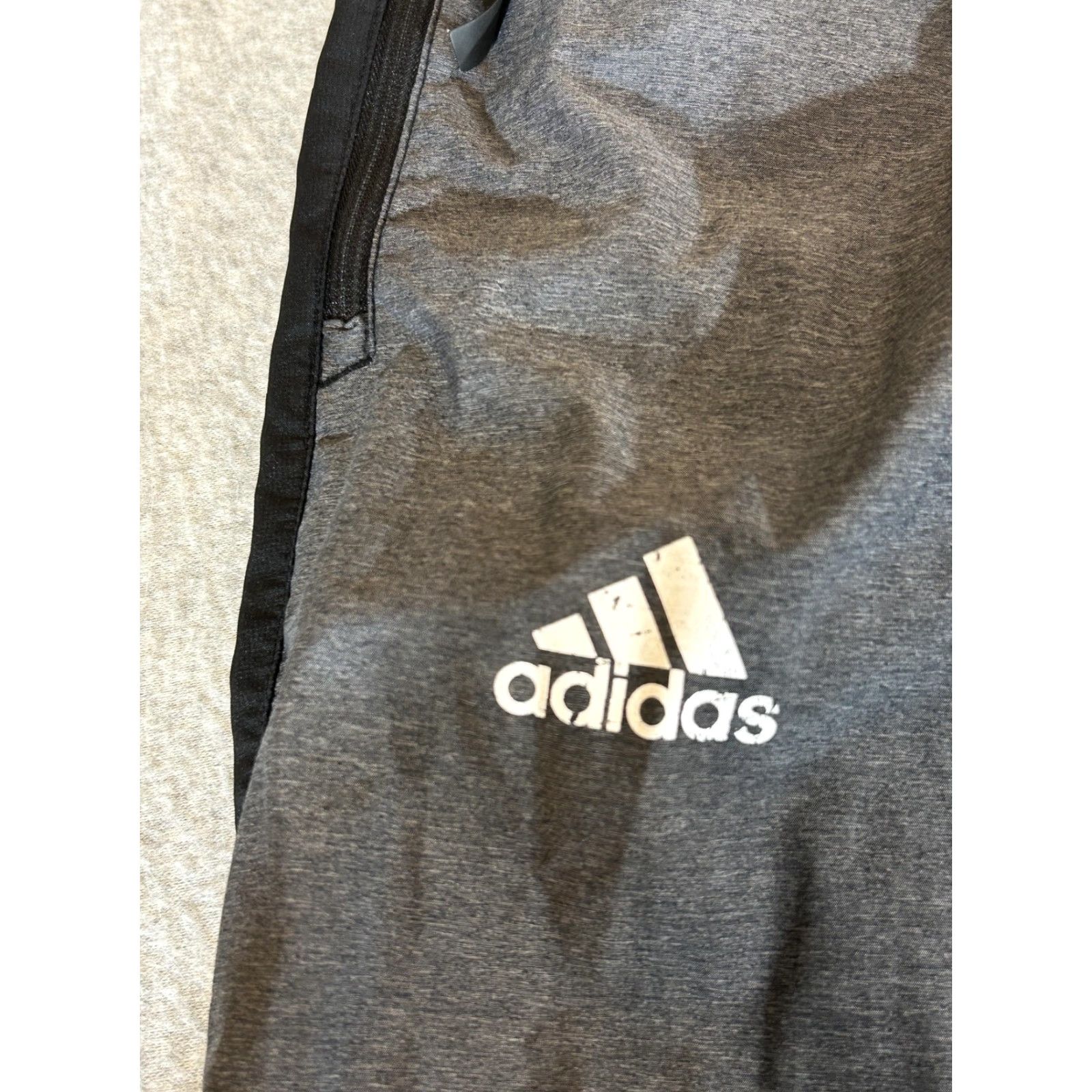 Adidas Adidas Pants Men S Gray Track Lined Warm Up Athletic Running Gym Size US 29 - 3 Thumbnail