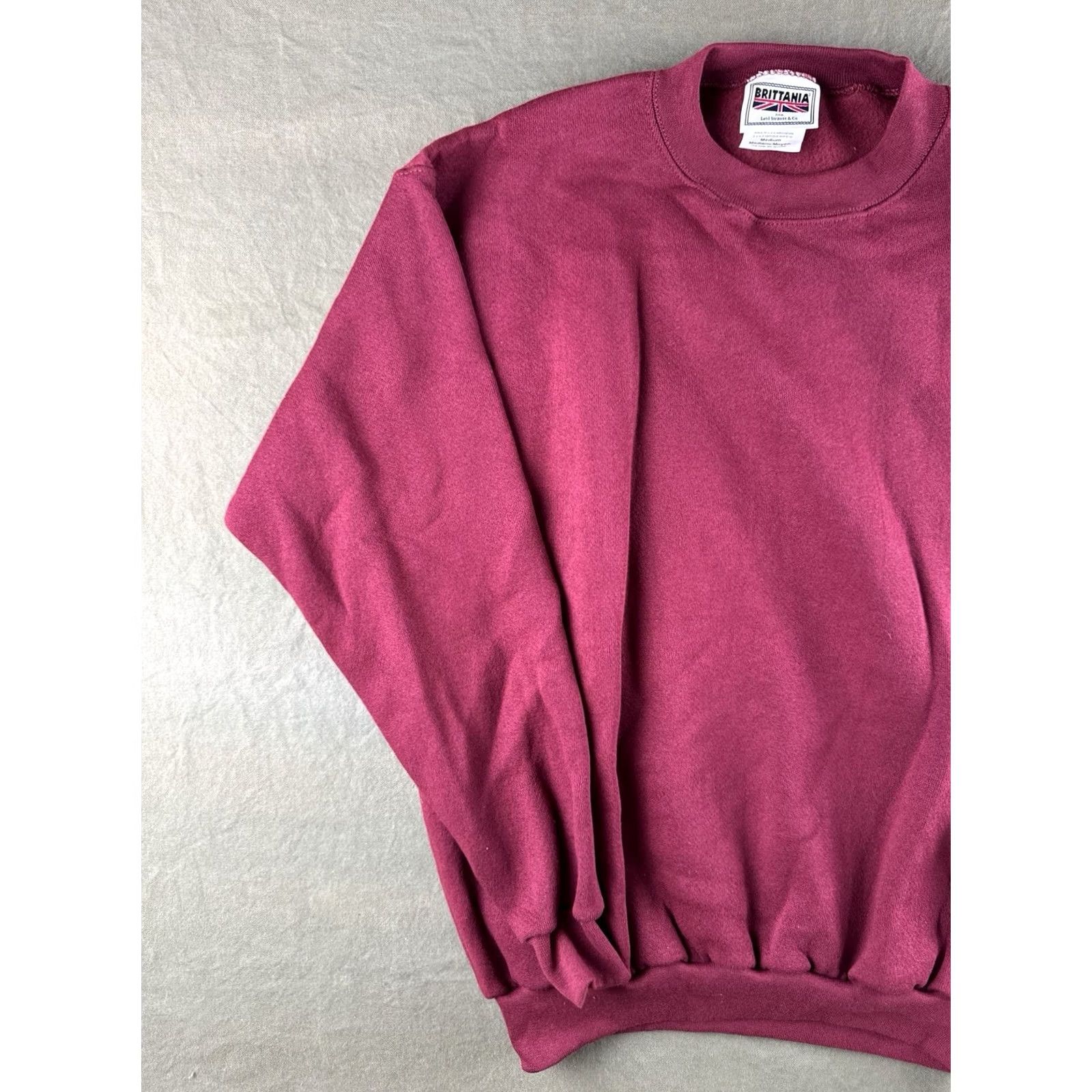 Vintage VINTAGE Brittania USA 90s Crewneck Sweatshirt Burgundy M Mens Size US M / EU 48-50 / 2 - 2 Thumbnail