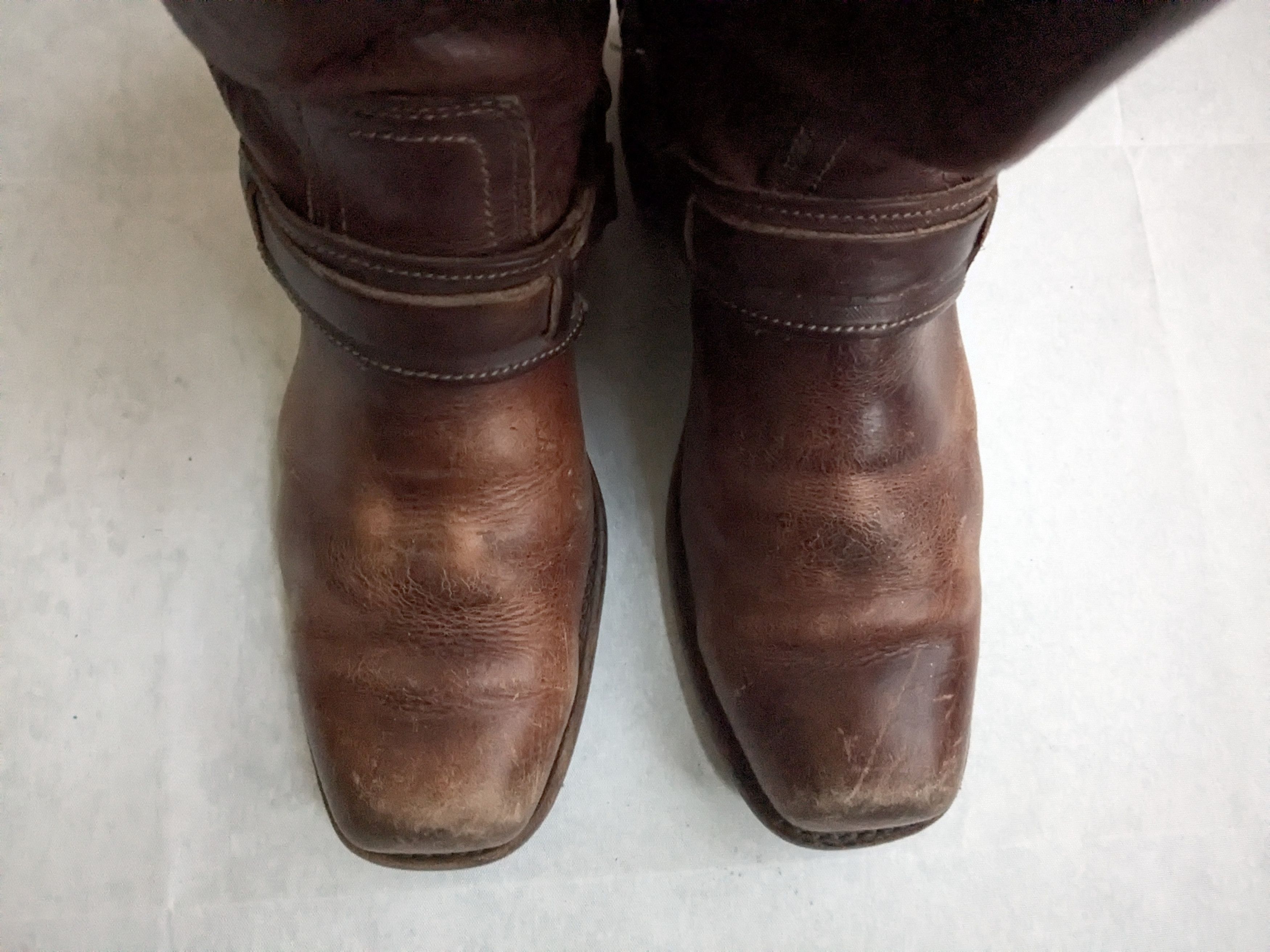 Frye Frye Harness Brown Leather 7.5 M Leather Buckle Punk Size US 7.5 / EU 40-41 - 3 Thumbnail