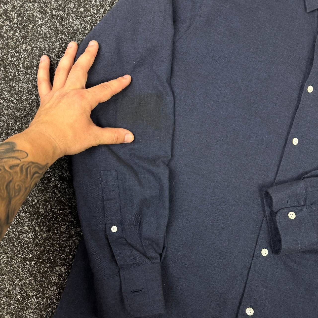 YMC YMC Button Up Shirt Navy Blue Mini Pocket Luxury Avant Garde Size US L / EU 52-54 / 3 - 7 Thumbnail