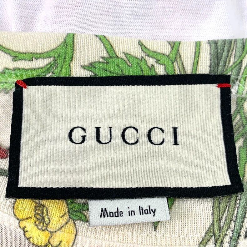 Gucci Gucci White letter floral printed cotton round-neck short-s Size US S / EU 44-46 / 1 - 6 Thumbnail