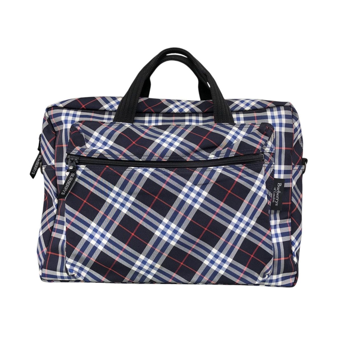 Burberry Vintages BURBERRYS Blue Novachecks Business Document Bag Size ONE SIZE - 3 Thumbnail