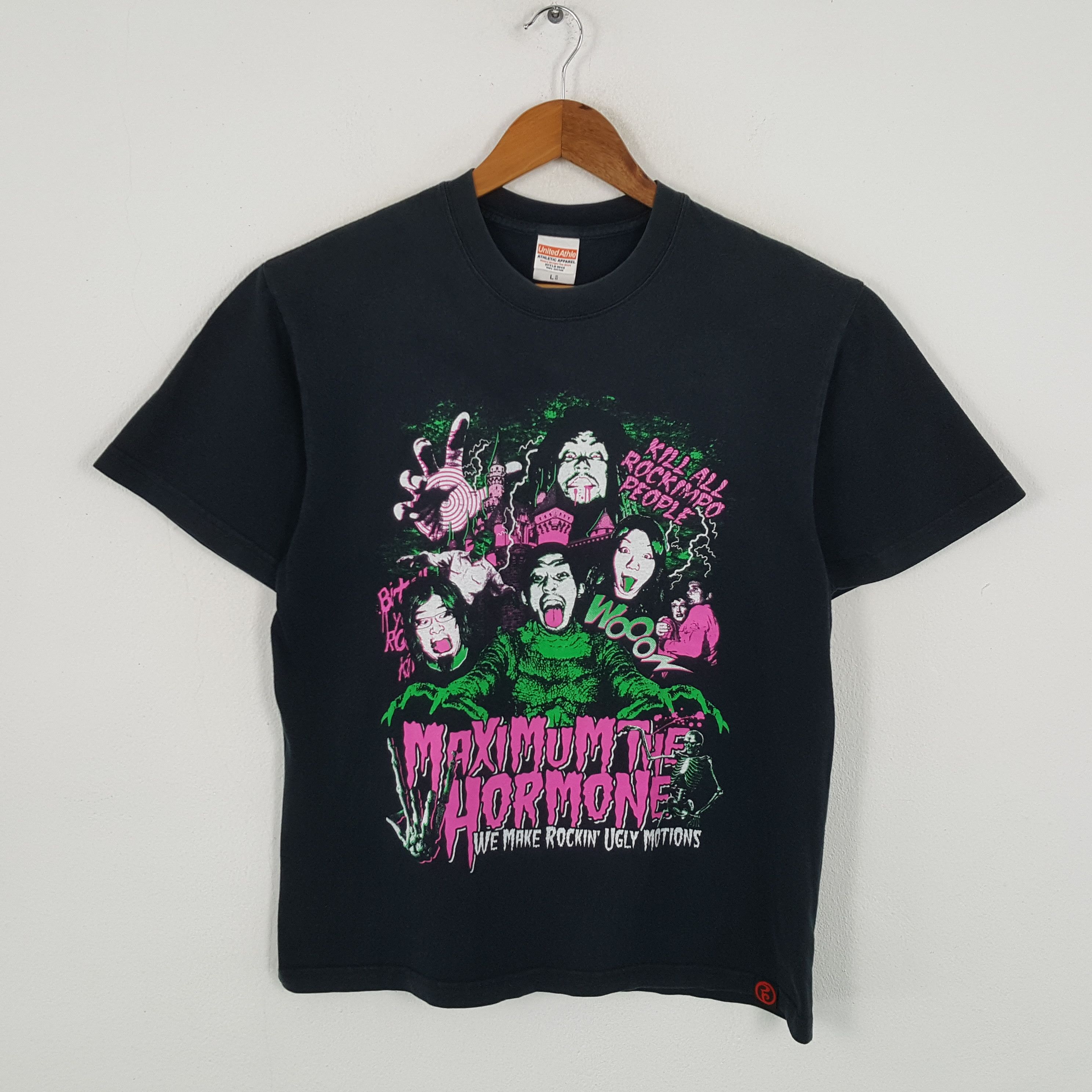 Band Tees × Vintage Vintage MAXIMUM THE HORMONE Japan Heavy Metal Band T-Shirt Size US L / EU 52-54 / 3 - 1 Thumbnail
