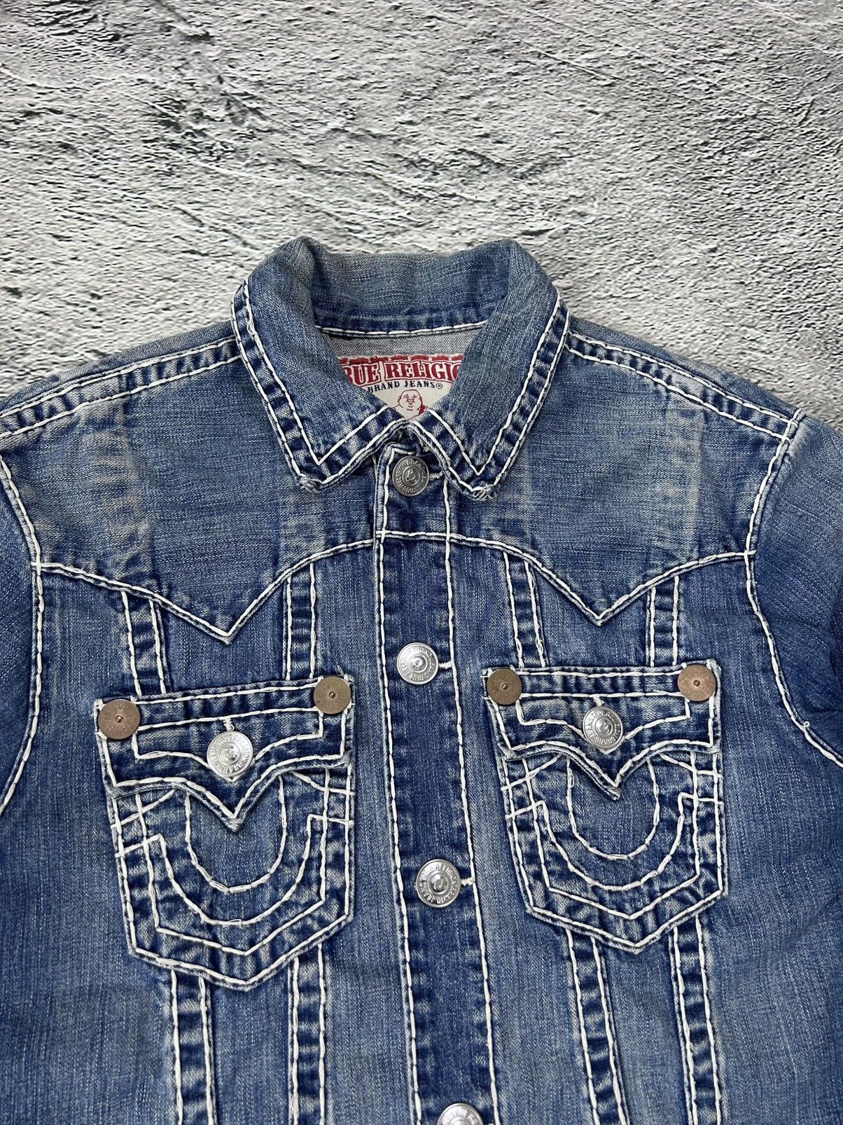True Religion True Religion denim jacket trucker blue contrast stitching Size US XXL / EU 58 / 5 - 2 Thumbnail