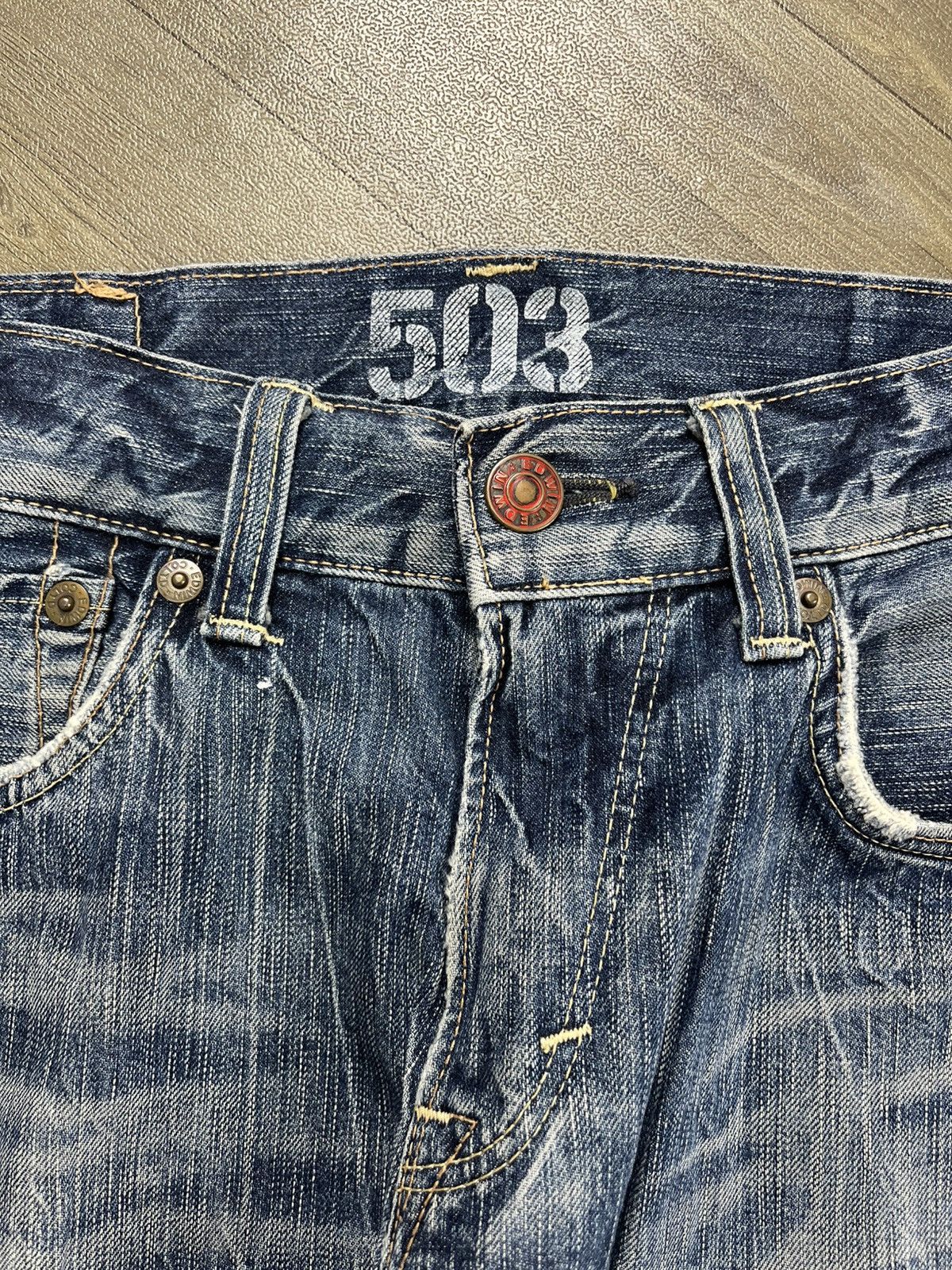 Hysteric Glamour Vintage Edwin 503 Distressed Faded Flared Jeans Lgb Style Size US 32 / EU 48 - 5 Thumbnail