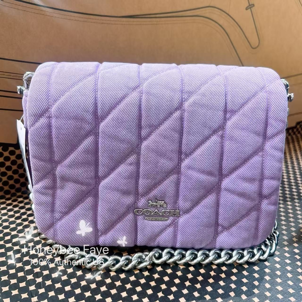 Coach Quinn Bag Silver/Iris CBR15 Size ONE SIZE - 1 Thumbnail