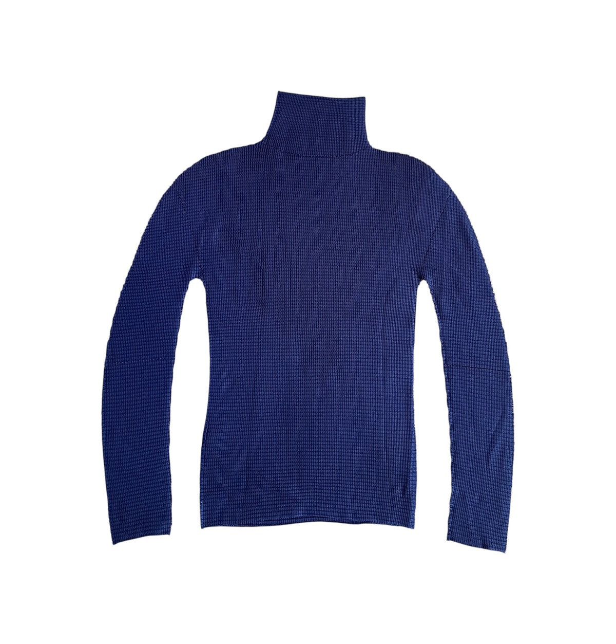 Issey Miyake Vintage issey miyake me apoc pleats blue turtleneck Size S / US 4 / IT 40 - 1 Thumbnail