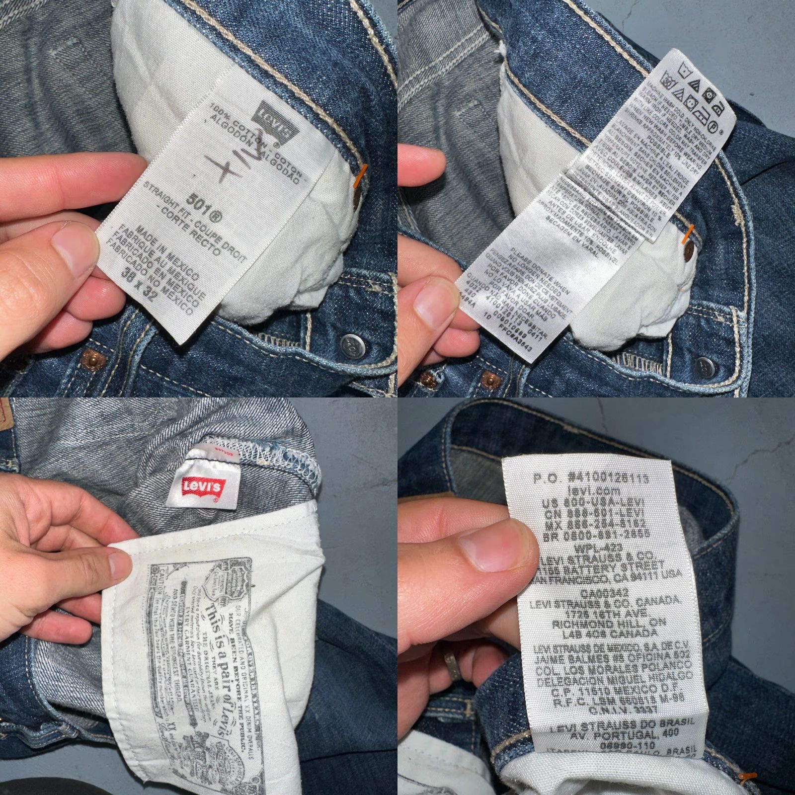 Levi's VINTAGE Levi's 501 Straight Jeans Blue 38x32 Regular Regular Men 90s Denim Levi's 501 Series 5-Pocket Design Wool? No. Size US 38 / EU 54 - 9 Thumbnail