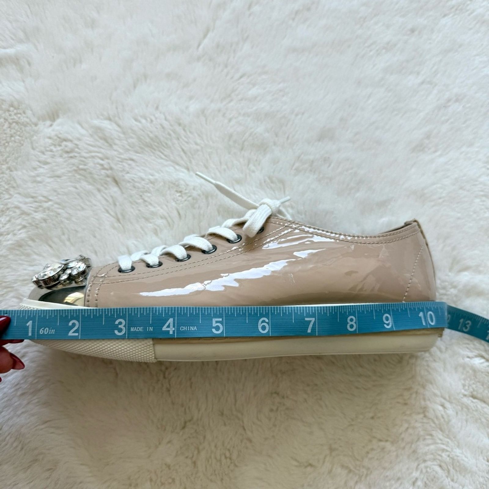 Miu Miu MIU MIU women patent leather sneakers with crystalssize 37.5 Size US 7.5 / IT 37.5 - 8 Thumbnail