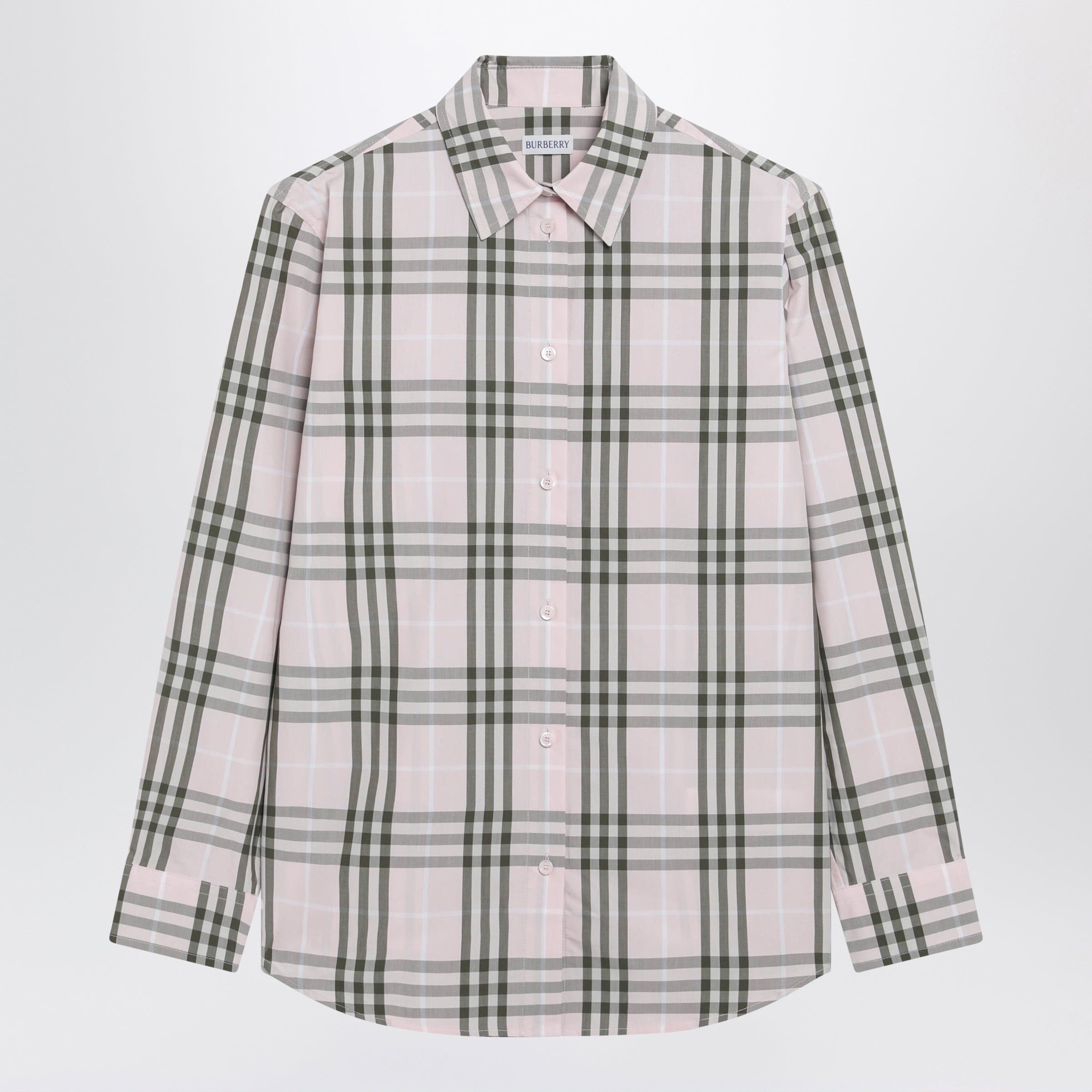 Burberry Burberry Pink Cotton Check Pattern Shirt Size M / US 6-8 / IT 42-44 - 1 Thumbnail