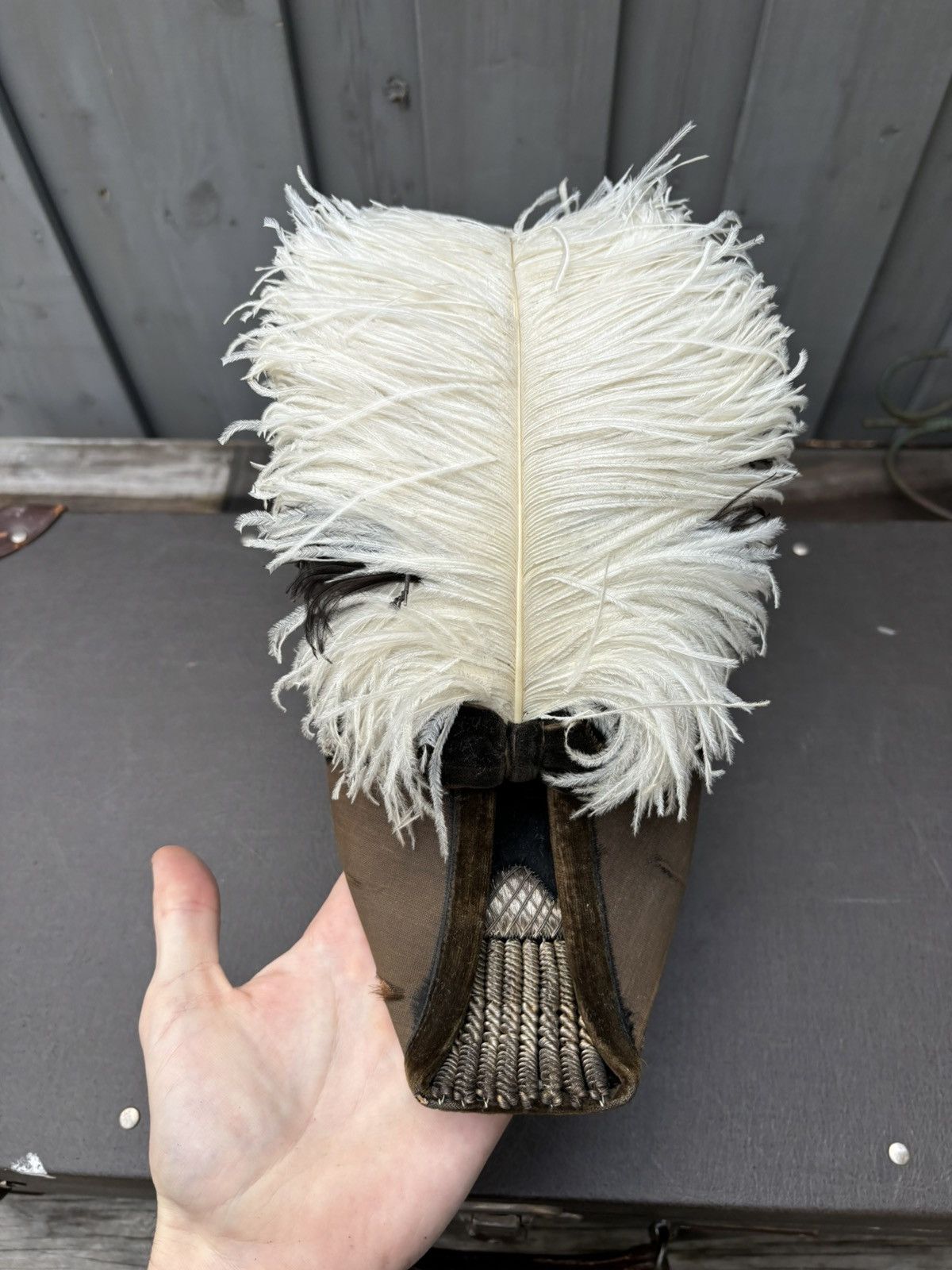 Hartmann Luggage × Vintage Antique Trunk Knights Templar Commander Hat Beaver Ostrich Size ONE SIZE - 5 Thumbnail