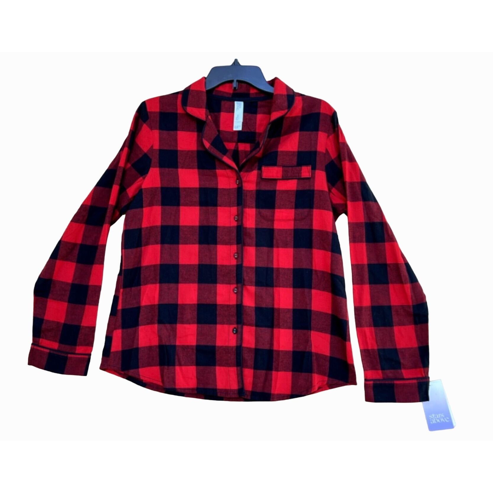 Other Stars Above - Women's Red Flannel Pajama Top - Small Size ONE SIZE - 1 Thumbnail