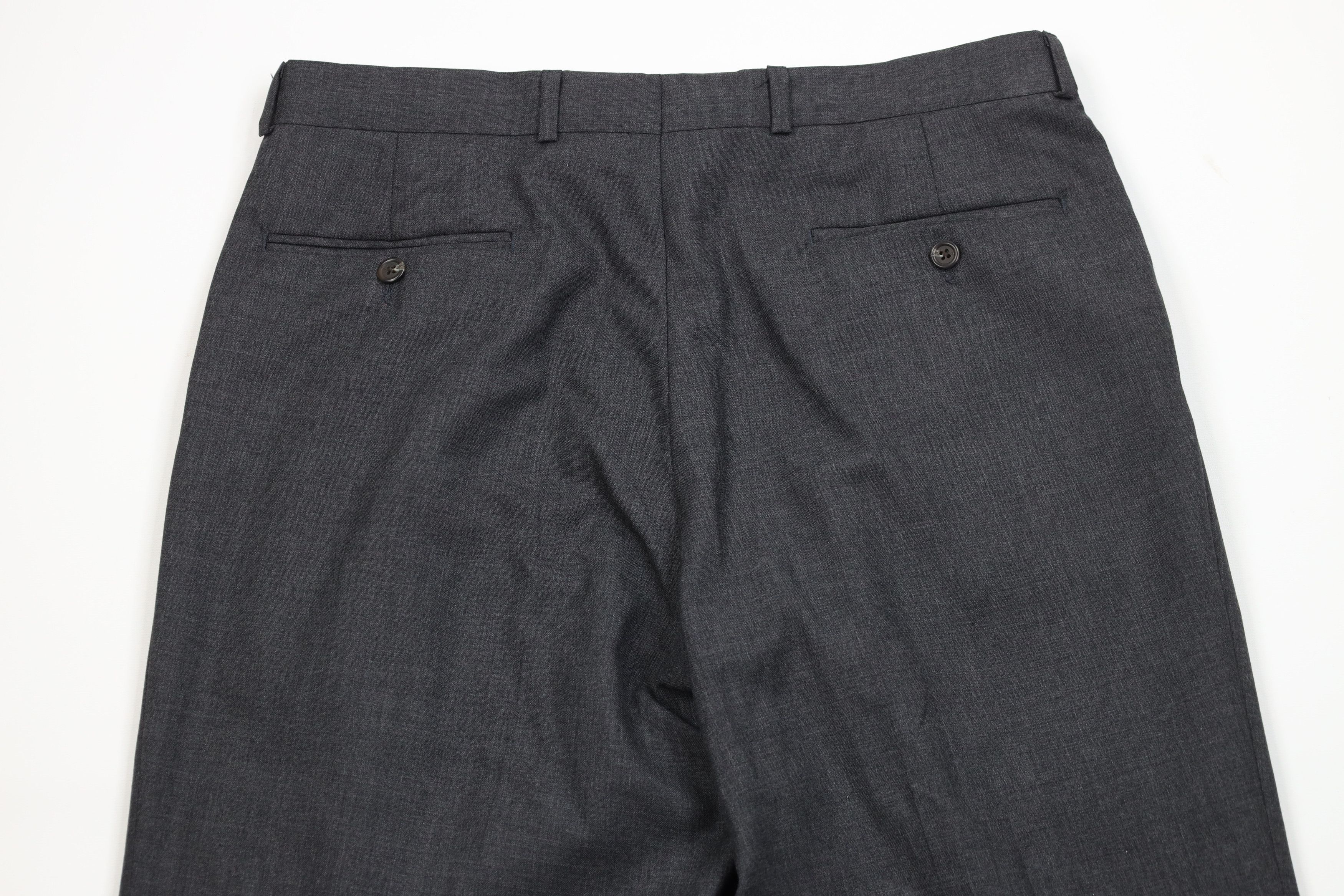 Ralph Lauren Vintage Ralph Lauren Wool Wide Leg Chino Pants Charcoal Gray Size US 34 / EU 50 - 10 Thumbnail