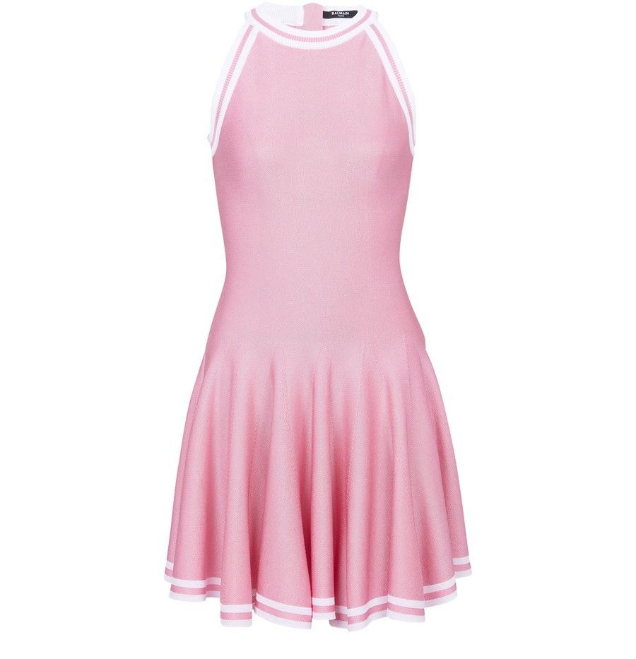 Balmain o1y0525 Mini Dress in Pink Size S / US 4 / IT 40 - 1 Thumbnail