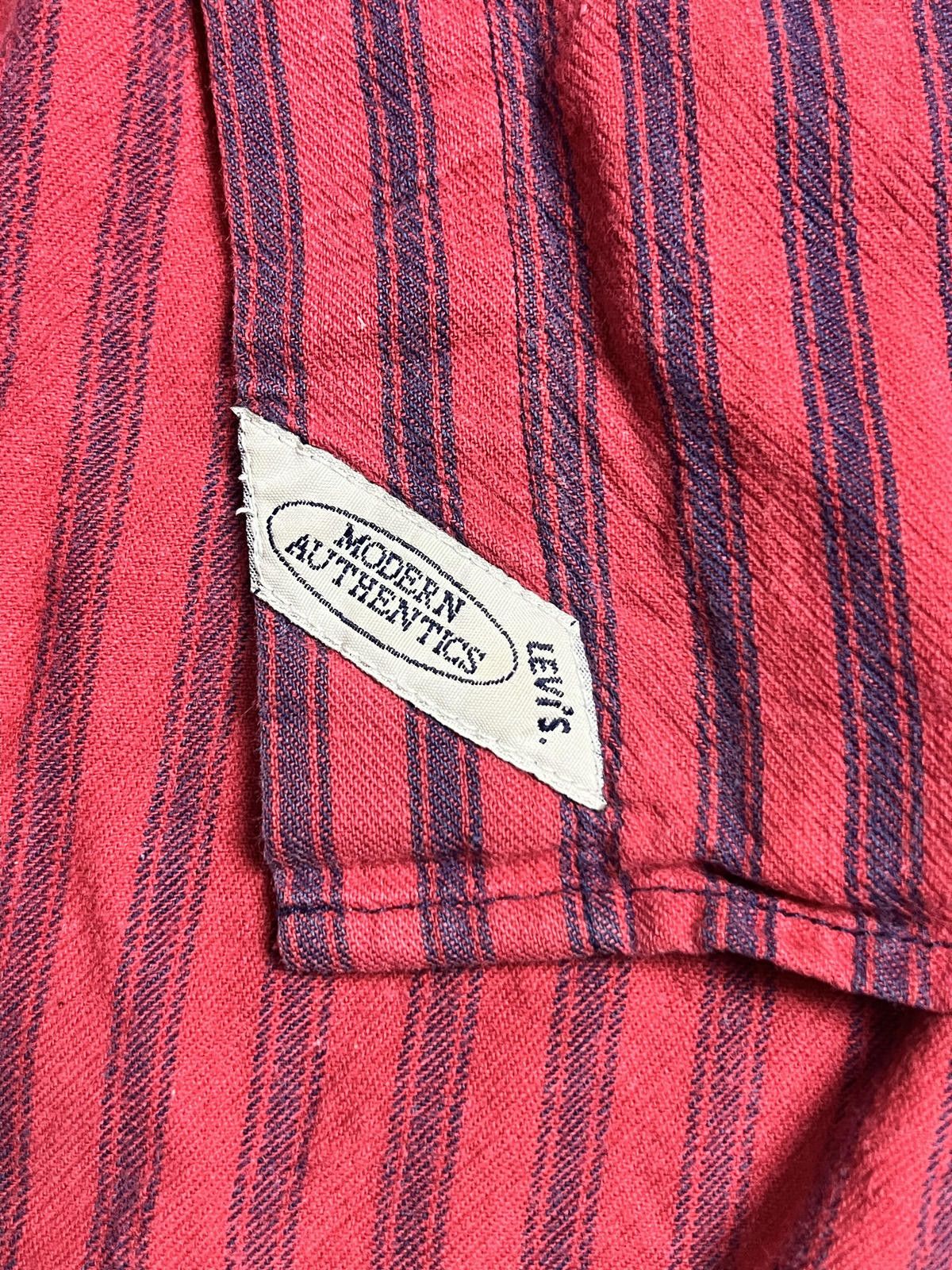 Levi's Vintage 90s Levi Striped Button Up Work Shirt / Red Size M Size US M / EU 48-50 / 2 - 5 Thumbnail