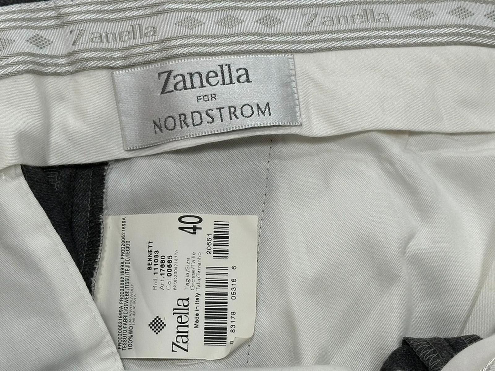 Zanella Zanella Bennett Pleated Checked Wool Pants Gray Mens 40/28 Size US 40 / EU 56 - 6 Thumbnail