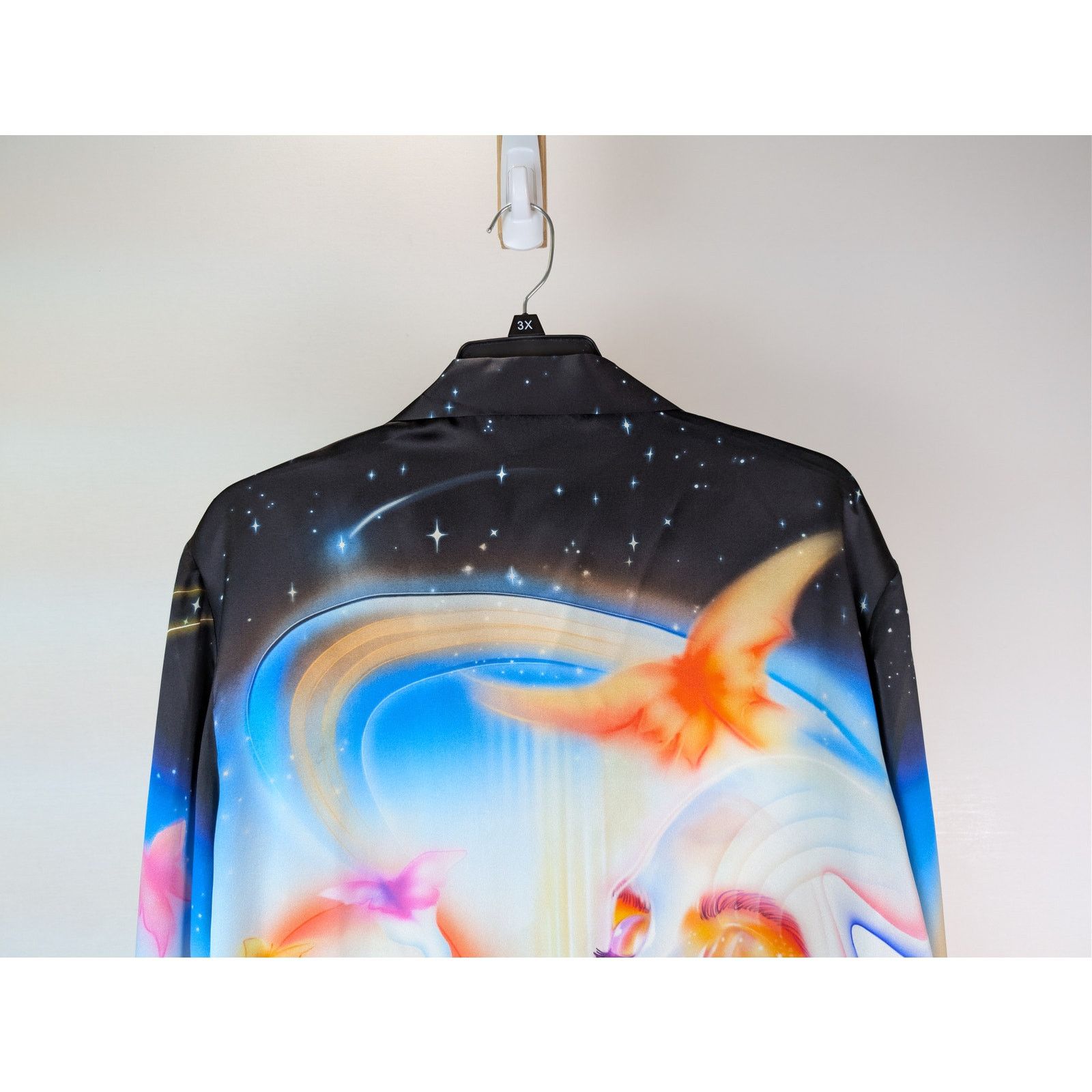 Casablanca o1rshd1 Silk Satin Cuban Collar Long Sleeve Shirt Multicolor Size US XL / EU 56 / 4 - 11 Thumbnail