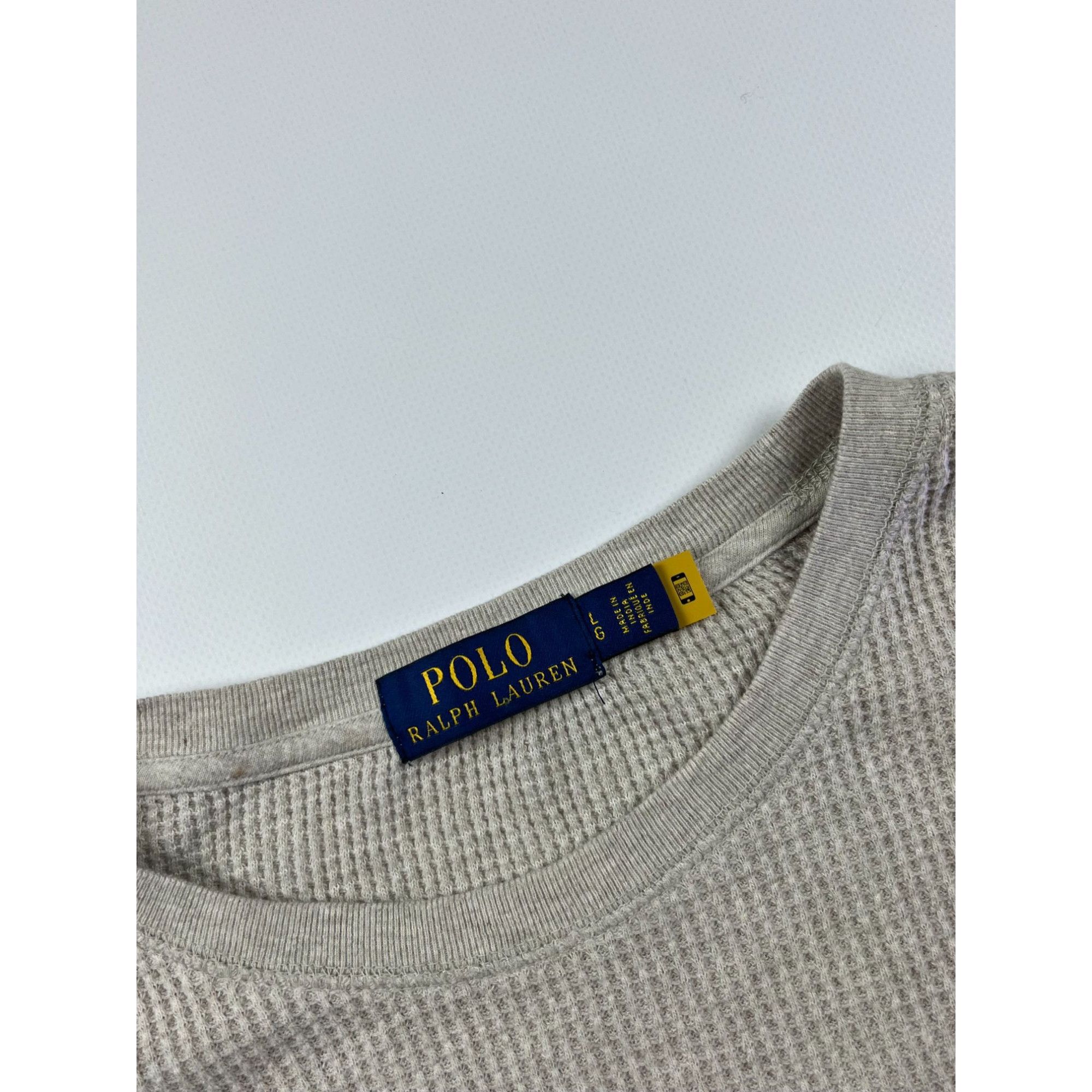 Polo Ralph Lauren × Ralph Lauren Polo Ralph Lauren Mens Cream Waffle-Knit Sweater Size US L / EU 52-54 / 3 - 3 Thumbnail