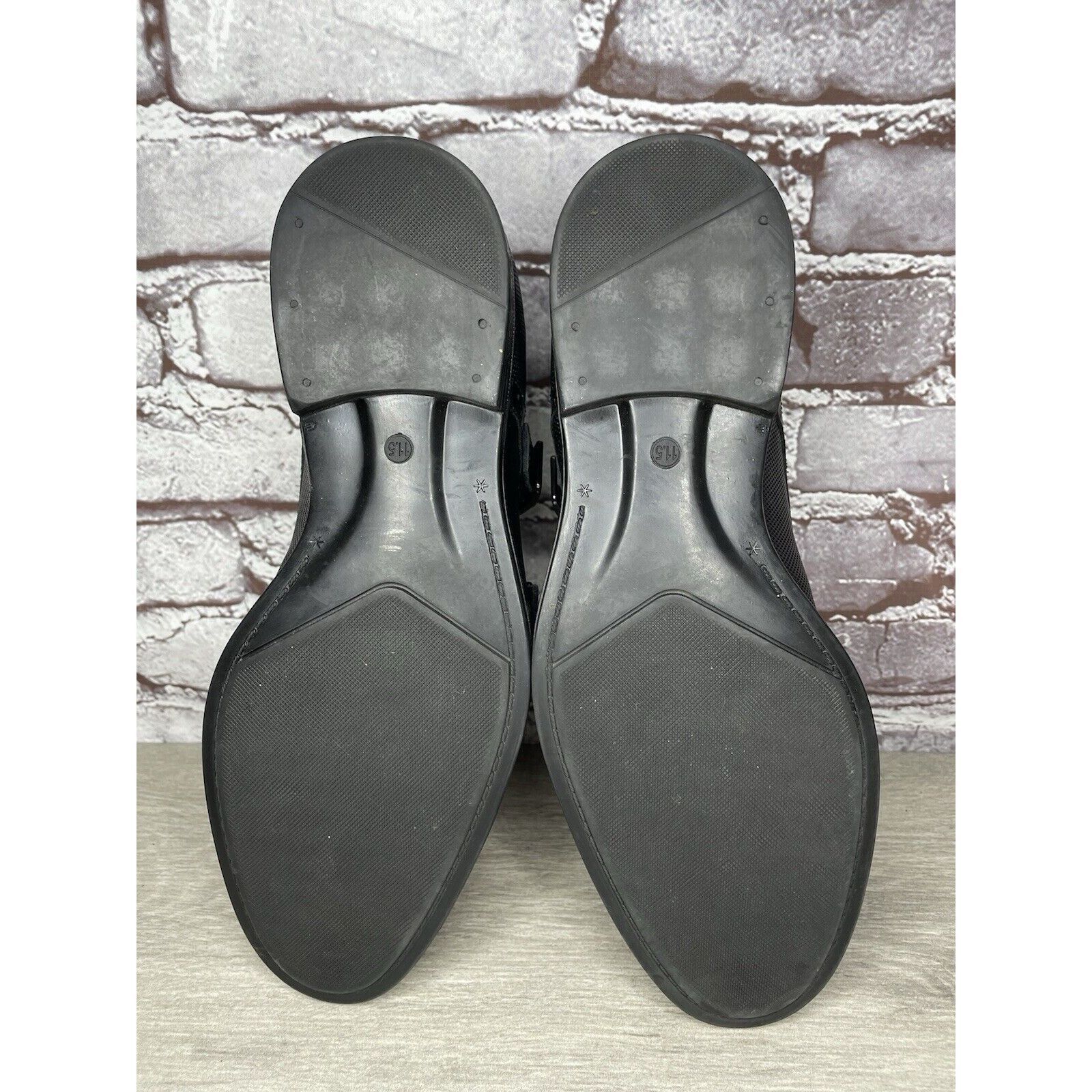 Karl Lagerfeld KARL LAGERFELD Black Leather Double Monk Strap Loafers Shoes Size US 11.5 / EU 44-45 - 12 Thumbnail
