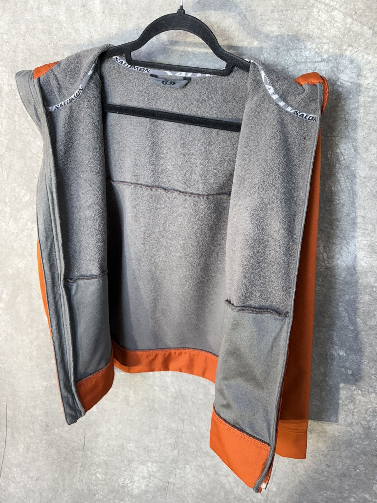 Salomon × Vintage Vintage Salomon Zipper Fleece Jacket SoftShell Orange 🍊 Size US M / EU 48-50 / 2 - 6 Thumbnail
